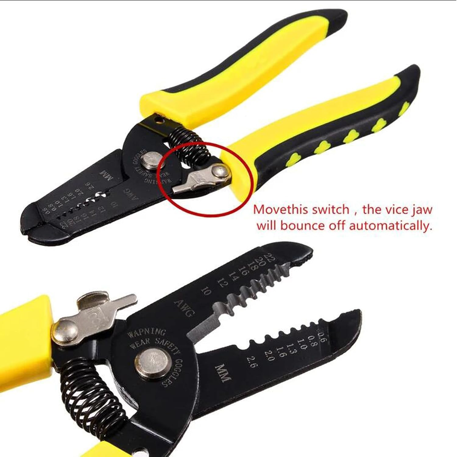 7-Inch 10-22 AWG Wire Stripper/Wire Crimping Tool, Wire Cutter, Wire Crimper, Cable Stripper, Wiring Tools and Multi-Function Hand Tool image number 3