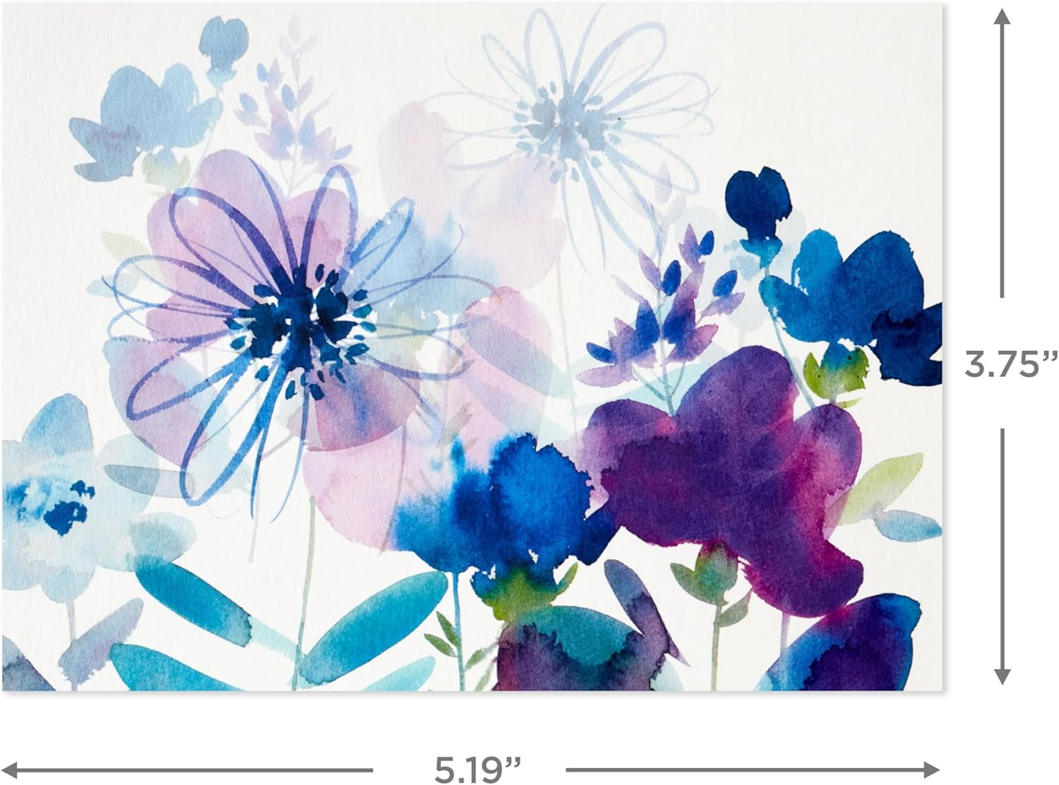 Hallmark Blank Cards Assortment, Painted Flowers (48 Cards with Envelopes) image number 1