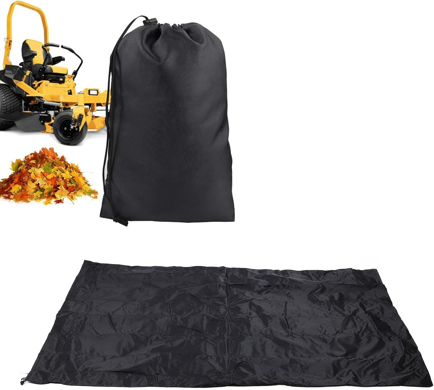 Lawn Tractor Leaf Bag, Large Capacity Garden Leaf Collector Grass Catcher Bag with Drawstring for Fast Leaf Collection for Lawn Mower, Leaf Collector Bag for Riding Lawn Mower image number 6