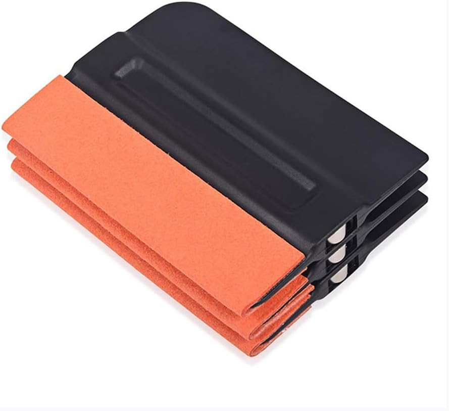 Magnet Squeegee with Micro-Fiber Felt Edge for Car Scraper Decal Applicator Tool, Pack of 3 (Style 1, 10 * 7.5CM) image number 2