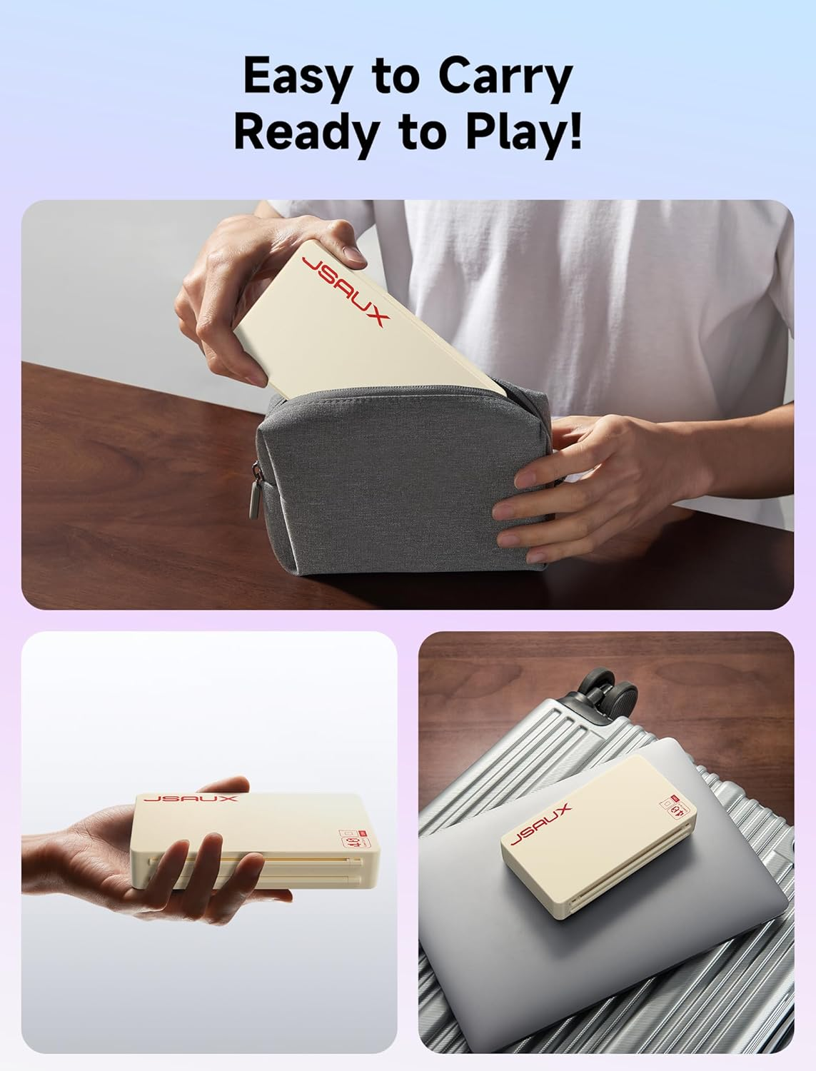 JSAUX Game Card Case for Nintendo Switch 2 (2025), Switch OLED & Lite, 40-Slot Hard Shell Storage Holder for 40 Game Cartridges & Micro SD Cards, Compact Gaming Card Organizer Box - Retro Red/White image number 2