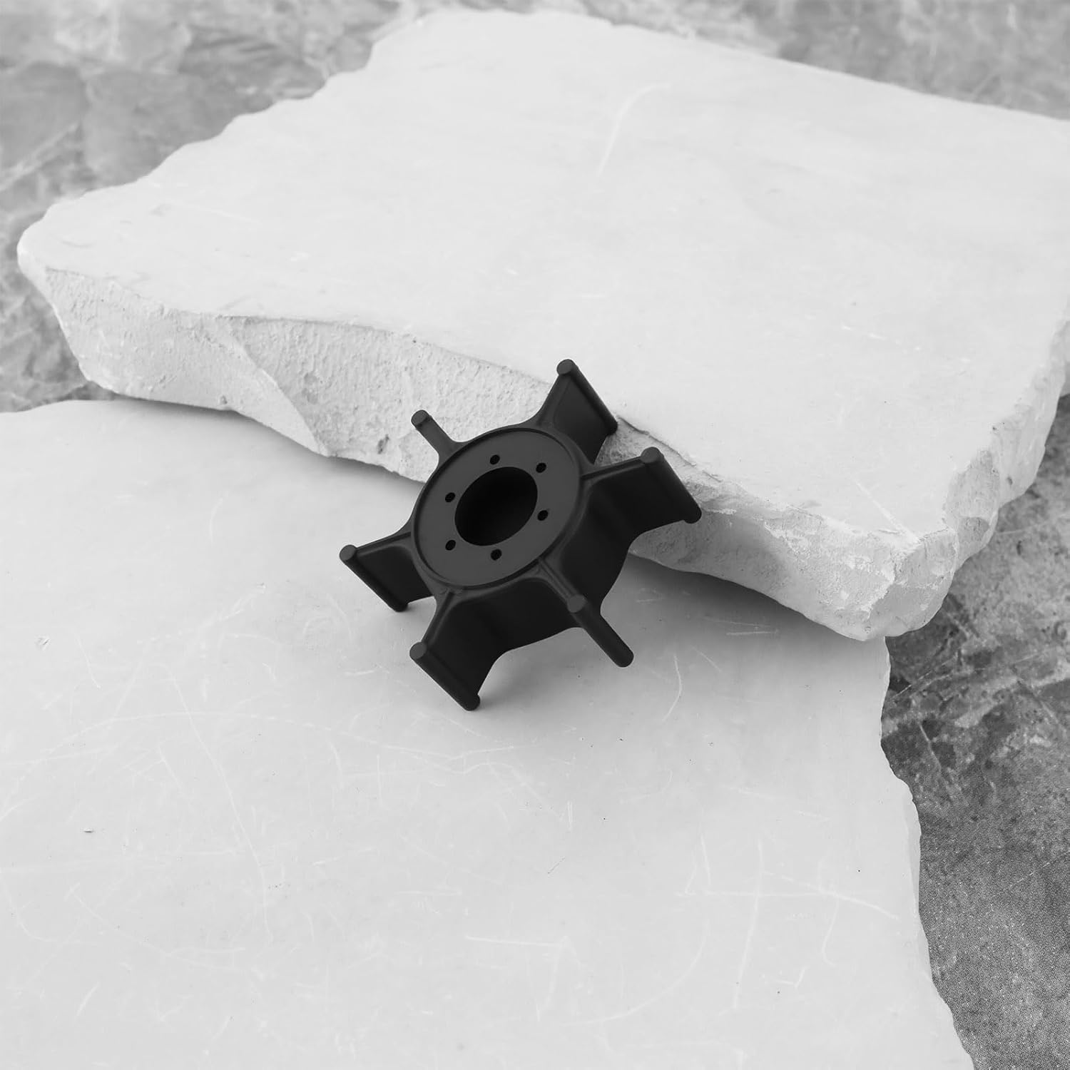 YINETTECH Water Pump Impeller Replacement Part 6E0-44352-00-00 Compatible with YAMAHA 4HP & 5HP or Compatible with MARINER 2-Stroke Outboards image number 6