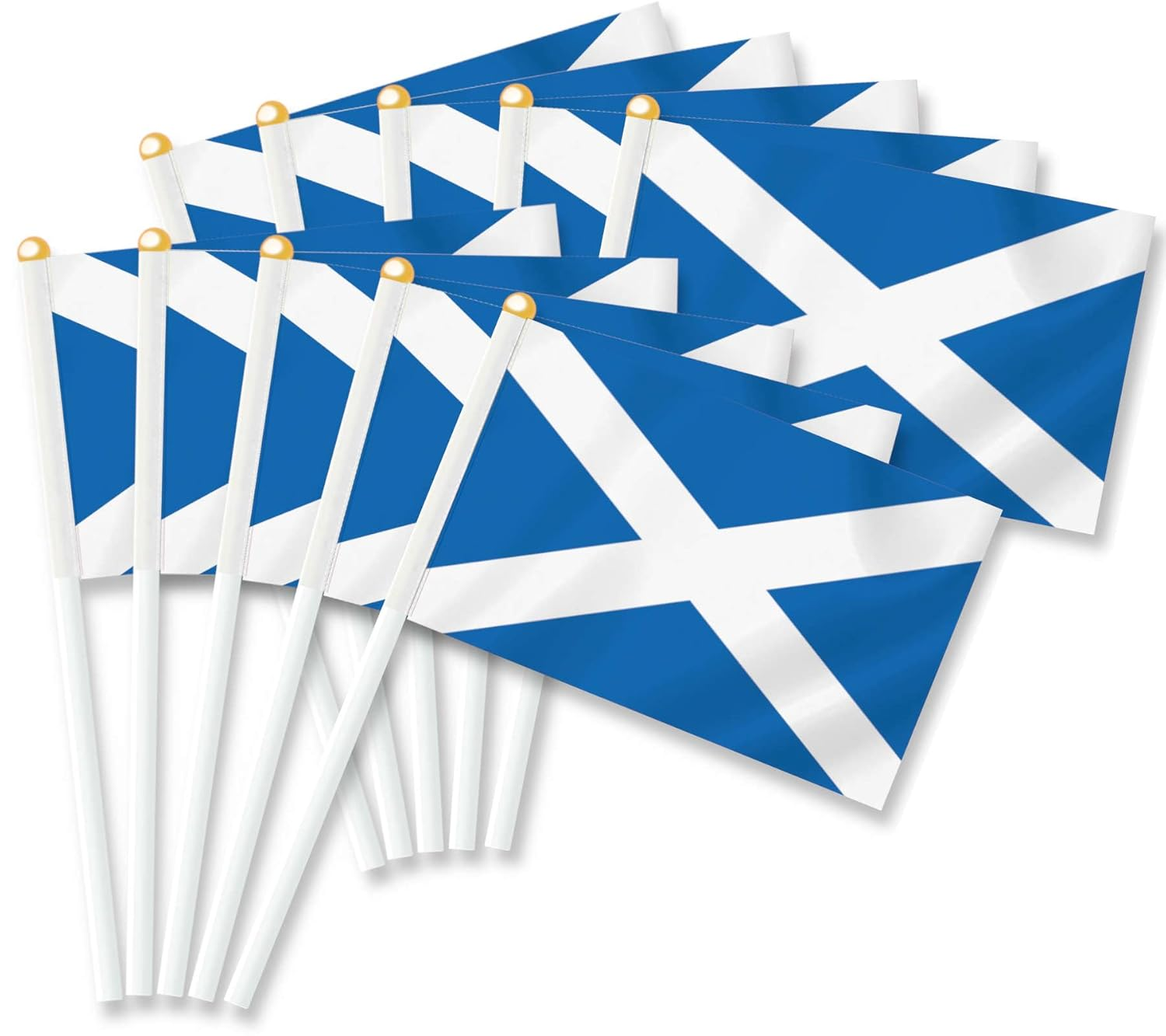10 PCS Scotland Handheld Small Flag, Scottish Hand Held Mini Decor Decoration Banner image number 1