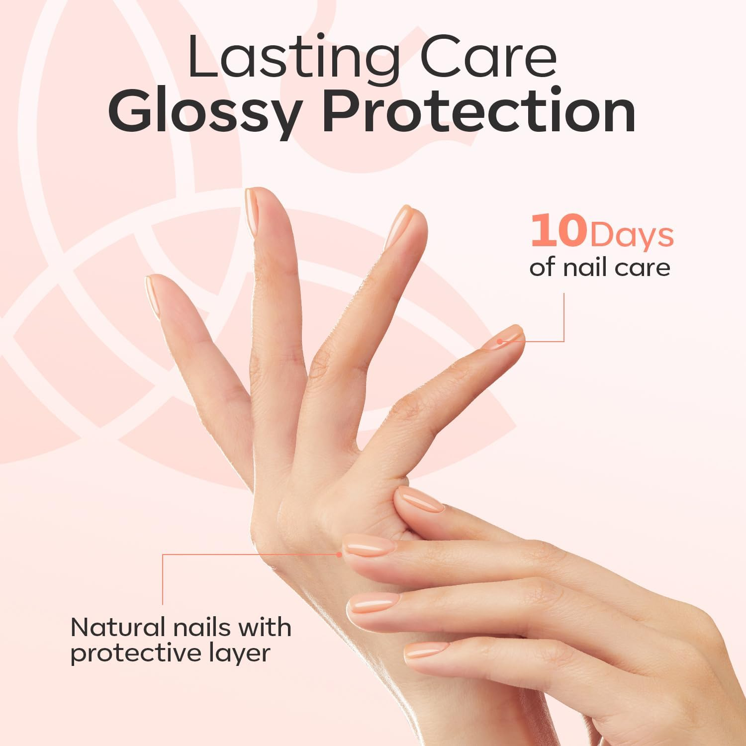 Modelones Nail Strengthener Jelly Nude Nail Repair for Damaged Nails Strengthening Polish 15Ml Nail Growth and Strengthener Natural Concealer Foundation Nail Care Gifts for Women image number 3