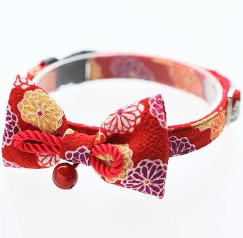 Cat Color Kimono Ribbon Red S