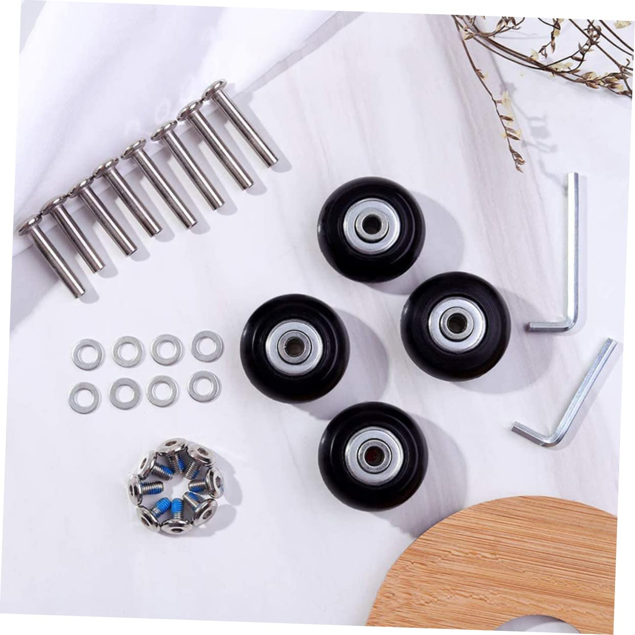 CHILDWEET Luggage Wheel Replacement Kit Rubber Sturdy Caster for Suitcase Repair with High Load Capacity and Quiet Operation for Travel Bags image number 3