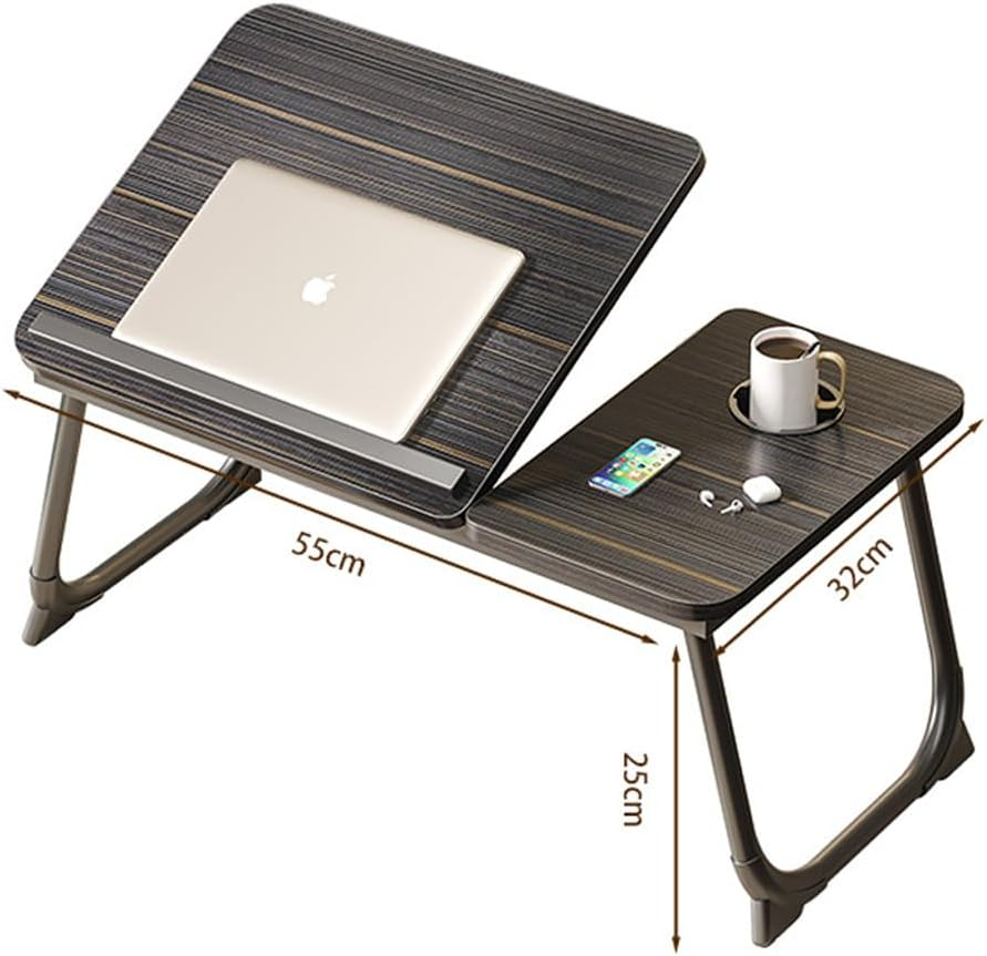 Laptop Desk Adjustable for Bed & Couch &ndash; Portable Lap Desk with Tilting Top, Foldable Legs & Cup Holder, Fits 15.6" Laptops, Lightweight for Writing, Eating, or Reading (22&rdquo; X 13&rdquo;) image number 2