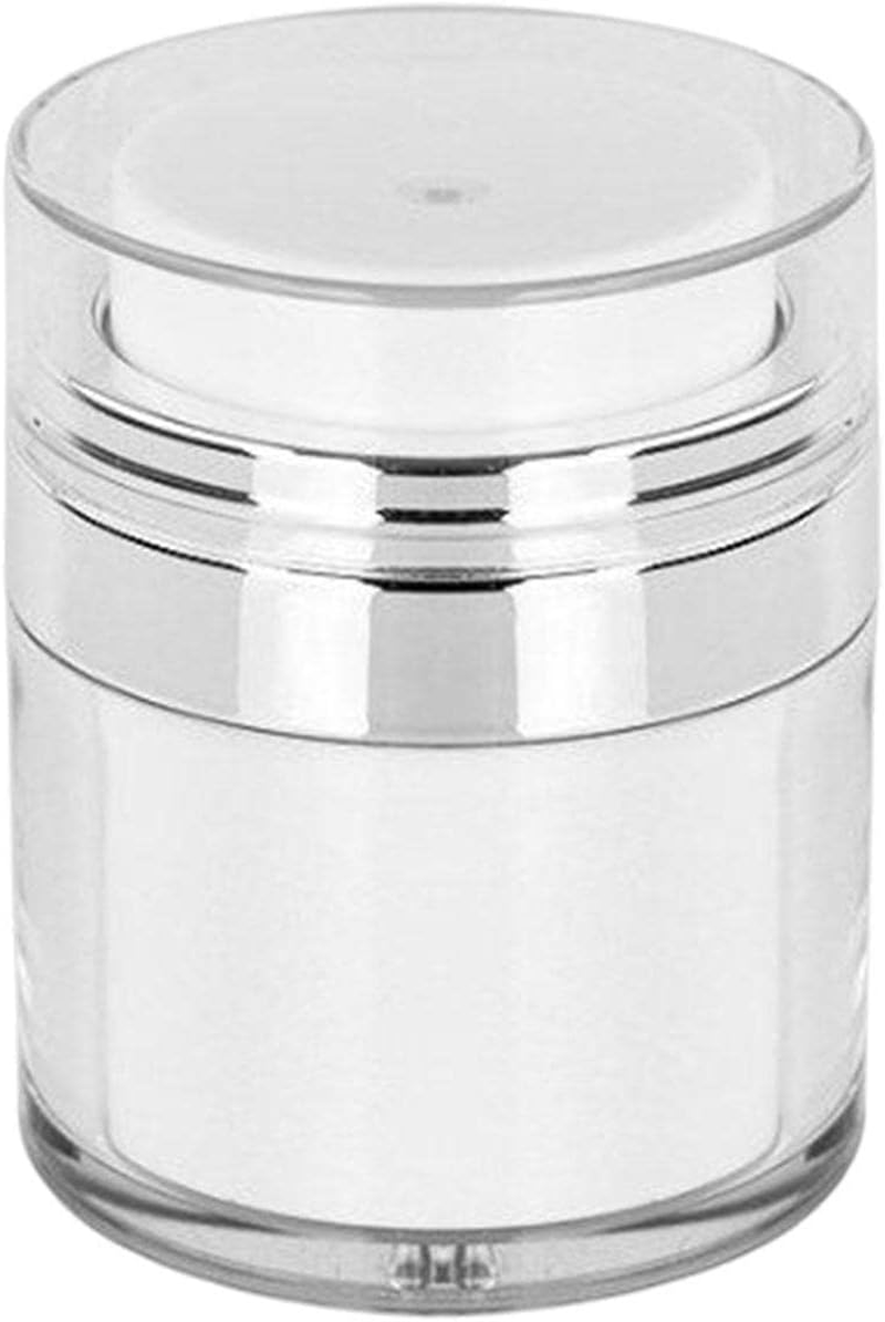 Cream Jar Vacuum Bottle, Airless Pump Jar Empty Refillable Travel Cream Bottle, Portable Lotions Creams Container, Moisturiser Pump Dispenser for Home Travel image number 1