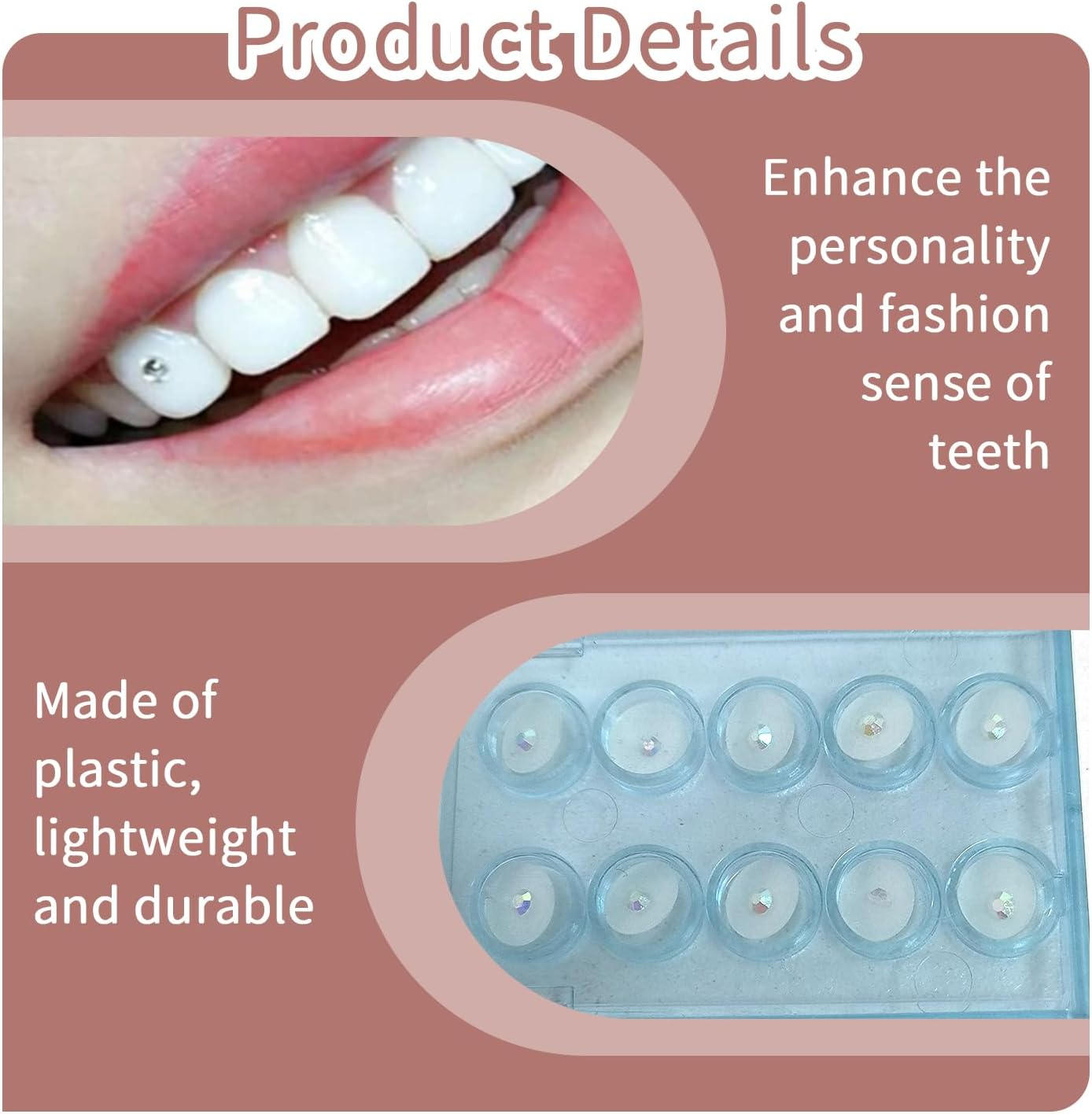 2 Boxes of Tartar, Tooth Decorations, Creative and Personalised Tooth Jewellery, Multipurpose Decorations. image number 5