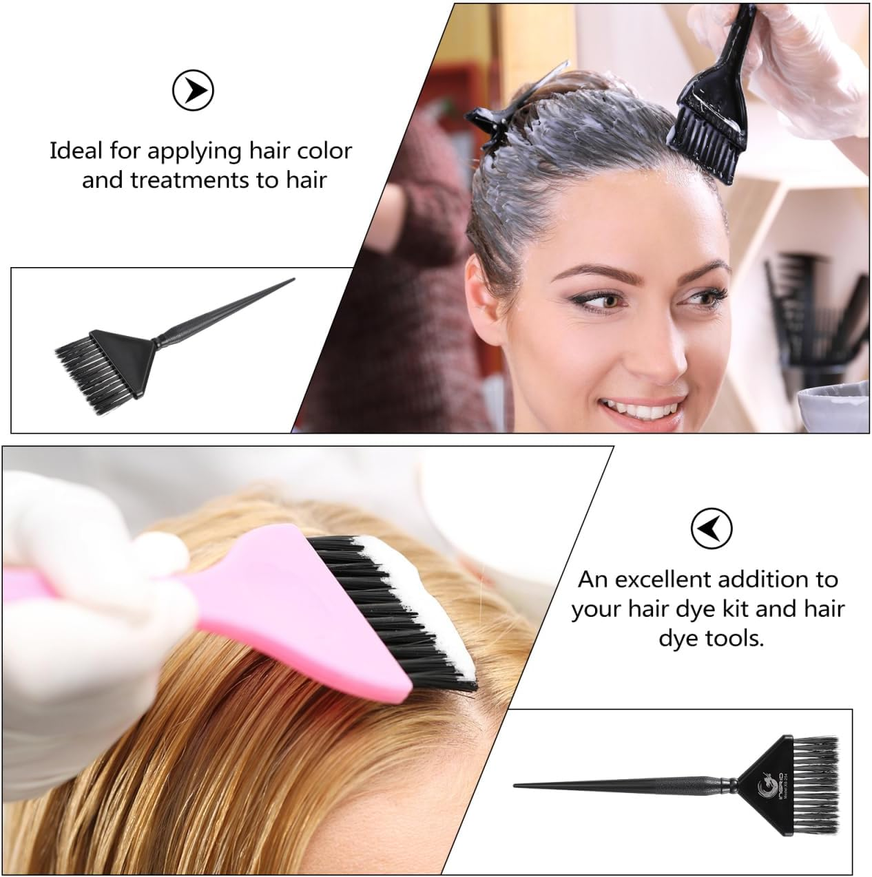 BIUDECO 3 Pieces Hair Dye Brush with Highlight Brush and Hair Dye Brush Made of High-Quality PC Material for Professional Salon and Home Use image number 1