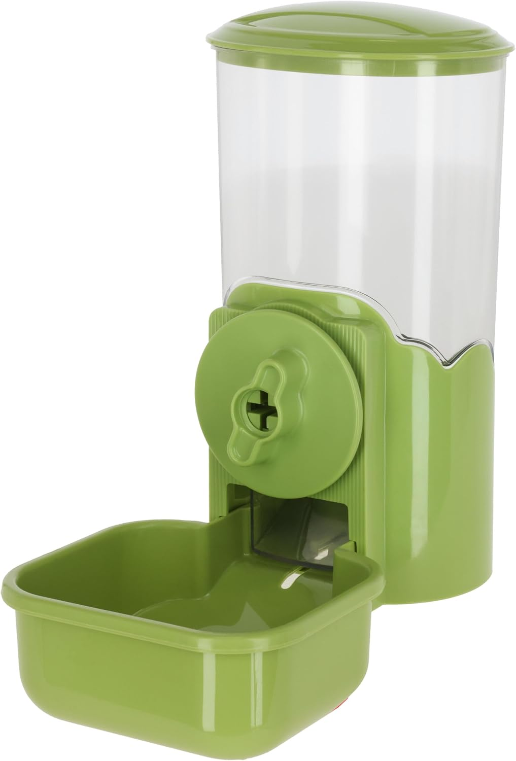 Kerbl Pet Feeder 1000 Ml, for Rabbits and Small Animals, Grid Attachment, Automatic Slipping, Robust, Green, Transparent, 11 X 20 X 20 Cm image number 1