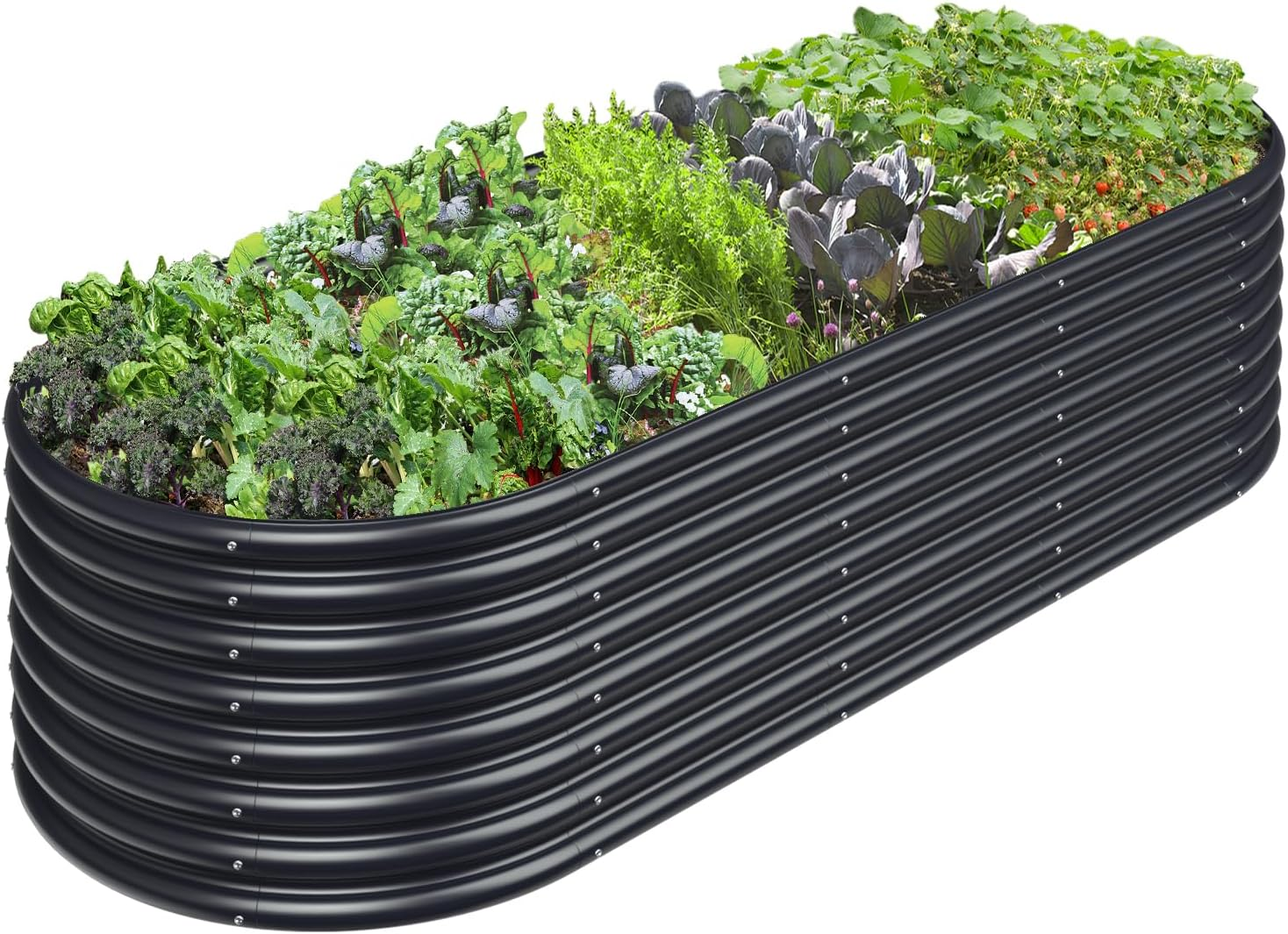 FRIZIONE 2-Pack 3FT(D) X2Ft(H) round Galvanized Raised Garden Bed Outdoor, Metal Raised Garden Beds for Flower, Raised Planter Box Outdoor for Herb, Vegetable-Gray