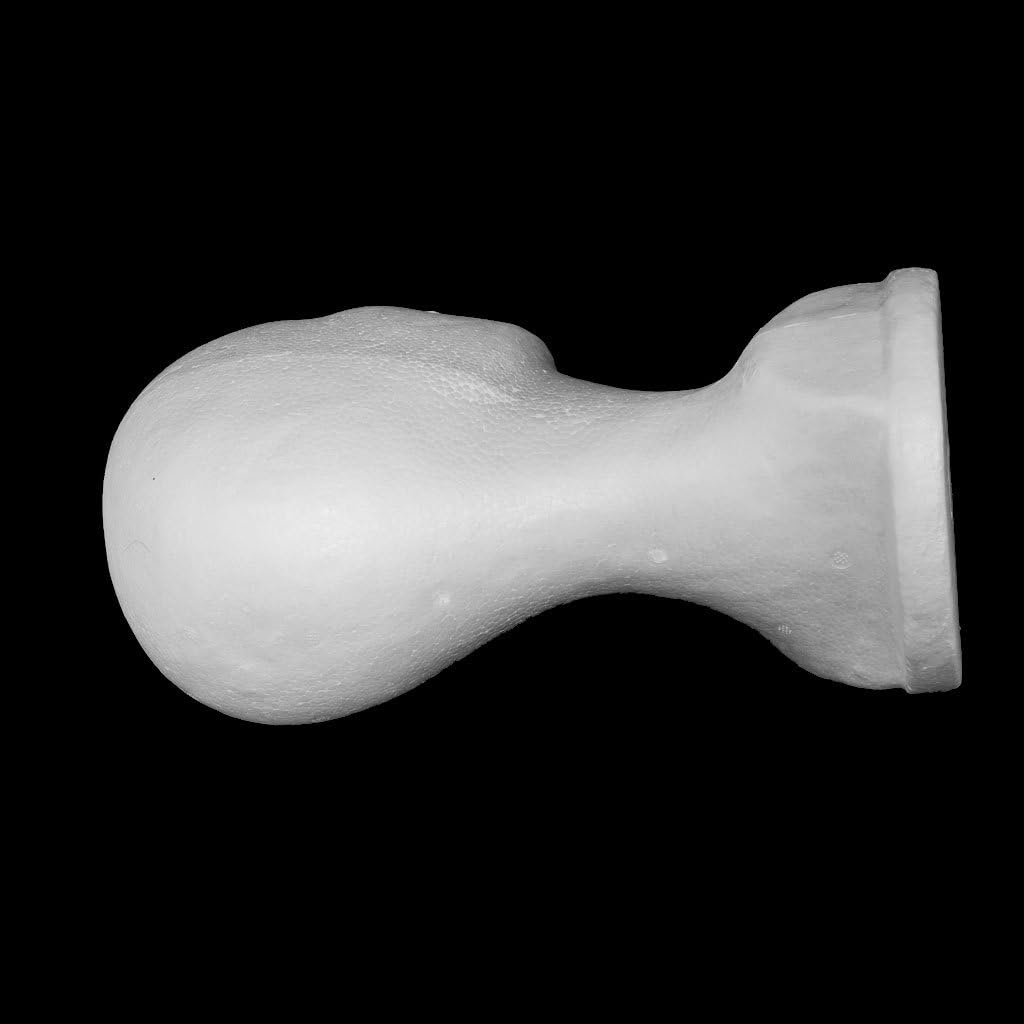 Baosity Male Styrofoam Mannequin Head Cosmetics Model Head Wig Display Foam Mannequin Glasses Hats Hairpiece Stand, Premium image number 4