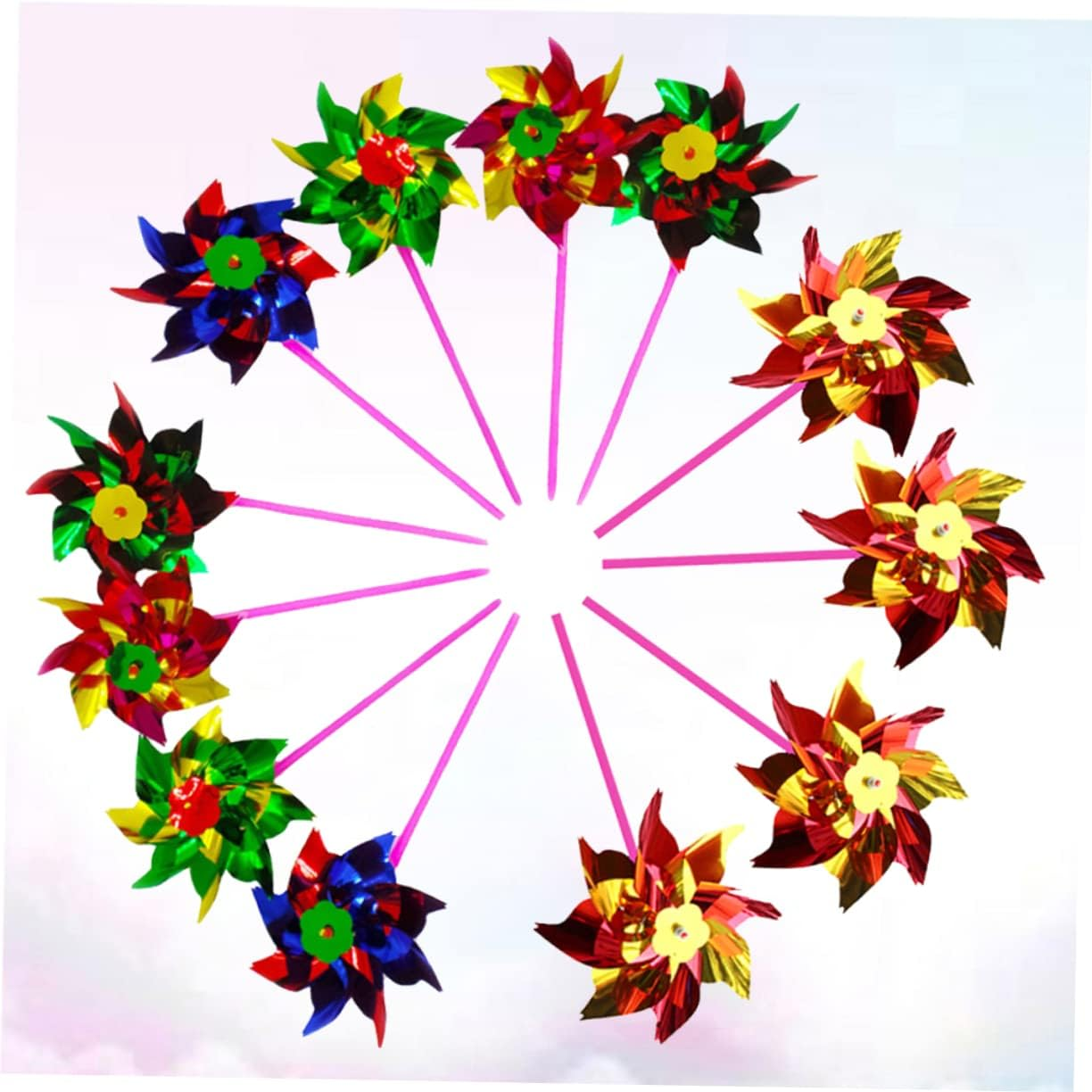 SAFIGLE 40Pcs Small Windmill Mini Windmills for Small DIY Centerpiece Spinners Windmill Toys Pinwheels Windmillpick Giant Pinwheel for Wind Mill for Play Pinwheel Mini Toys image number 3