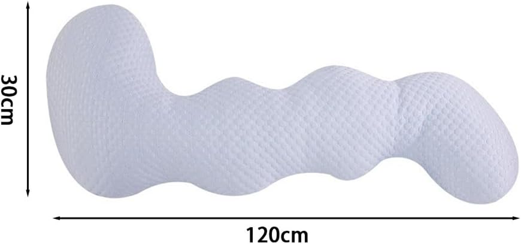 Full Body Pillow, One Piece Full Body Pillow, Memory Foam Firm Body Pillow for Side Sleepe, Cooling Long Pillow, Bed Bedroom Side Sleeping Leg Pillow for Side Sleepers, Pregnancy, Back Pain image number 6