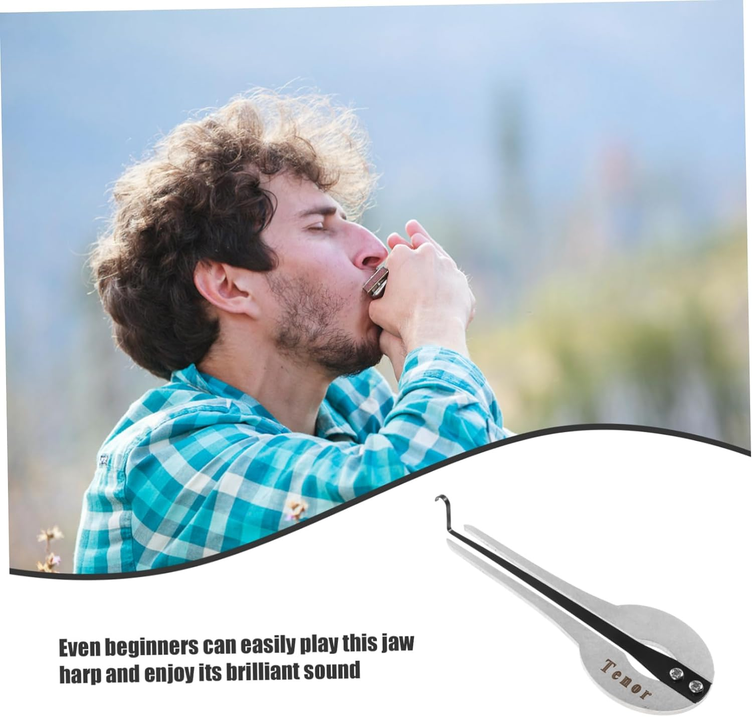 Vaguelly Harmonica Russian Maultrommel Party Favor Beginner Mouth Harp National Jaw Harp Mouth Instrument National Musical Instrument Beginner Instrument Harp Instrument round Metal image number 5