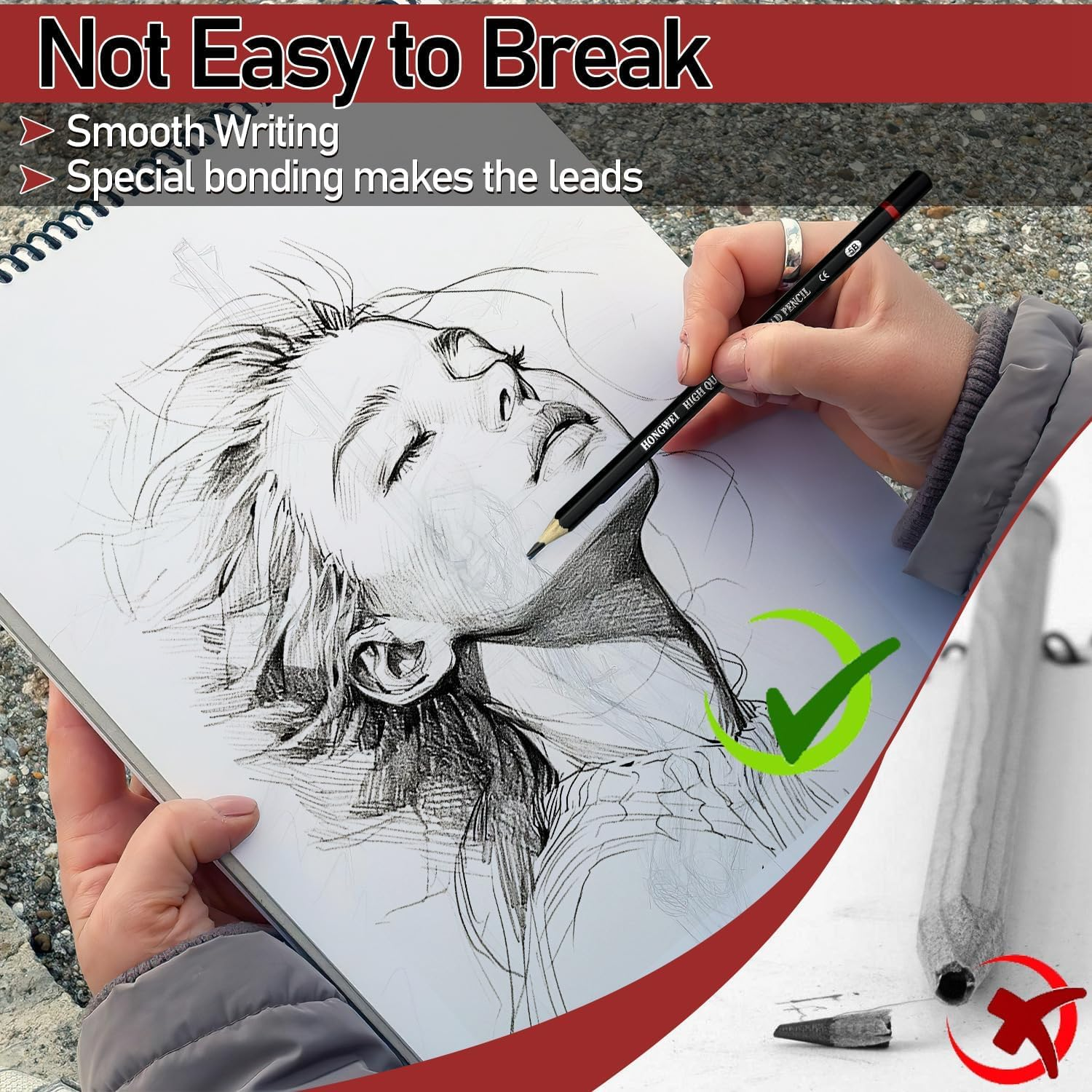 12Pcs Sketch Pencil Set, Drawing Graphite Pencil for Artists Beginner, Ideal for Drawing, Sketching, Shading image number 5