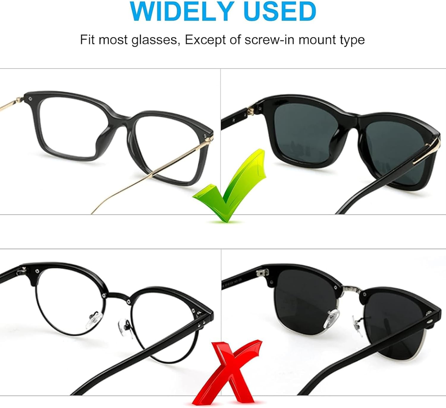 Itadaku 20 Pairs Silicone Anti-Slip Glasses Nose Pads, Soft and Thick Adhesive Nose Grips with Air Bag for Eyeglasses, Sunglasses, and Reading Glasses (White & Black) image number 4