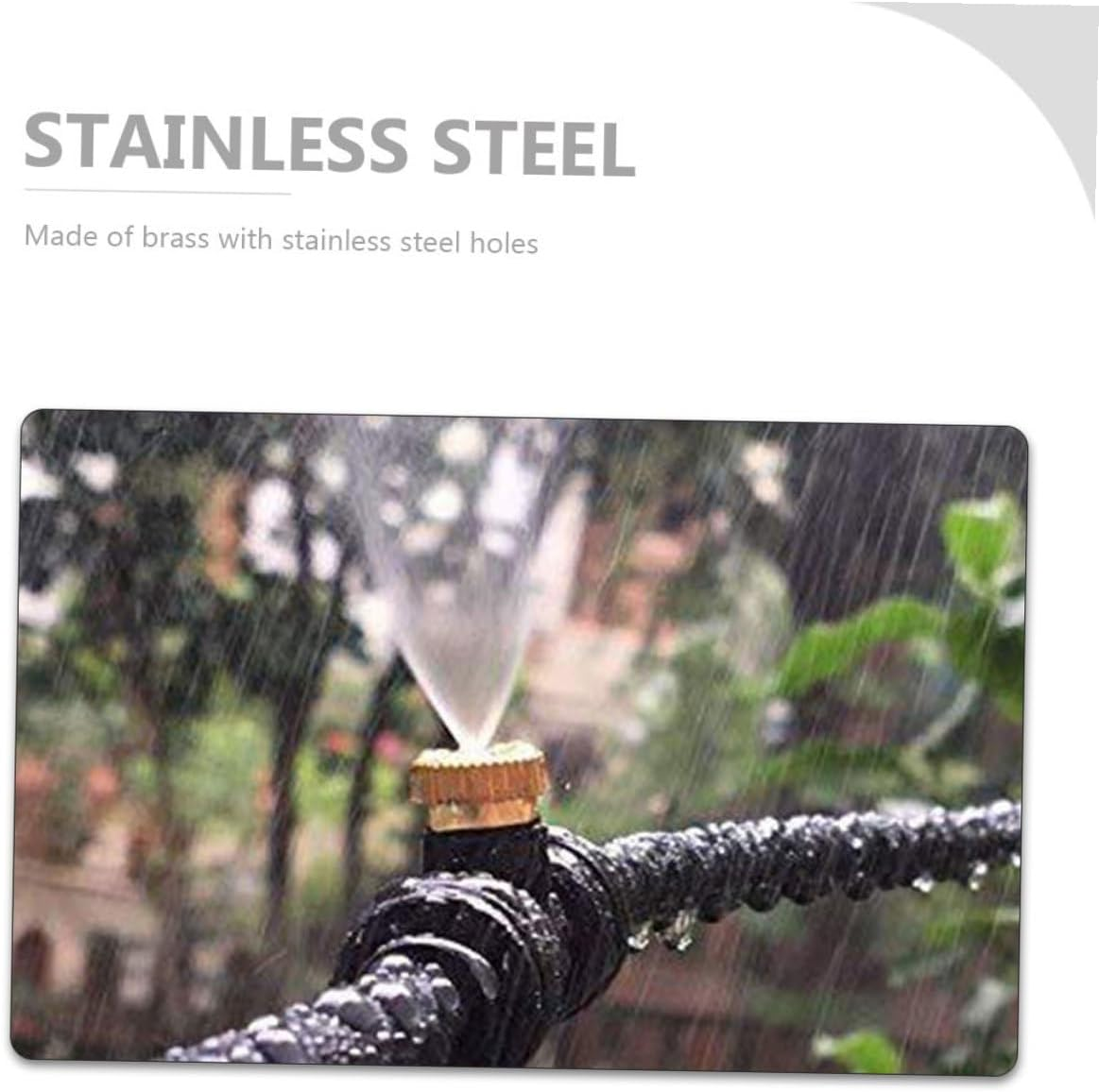 12Pcs Brass Misting Nozzle Heads Low Pressure Atomizing Spray for Outdoor Cooling System Garden Hose Nozzles with Self-Sealing O-Rings Lawn Watering Equipment image number 4