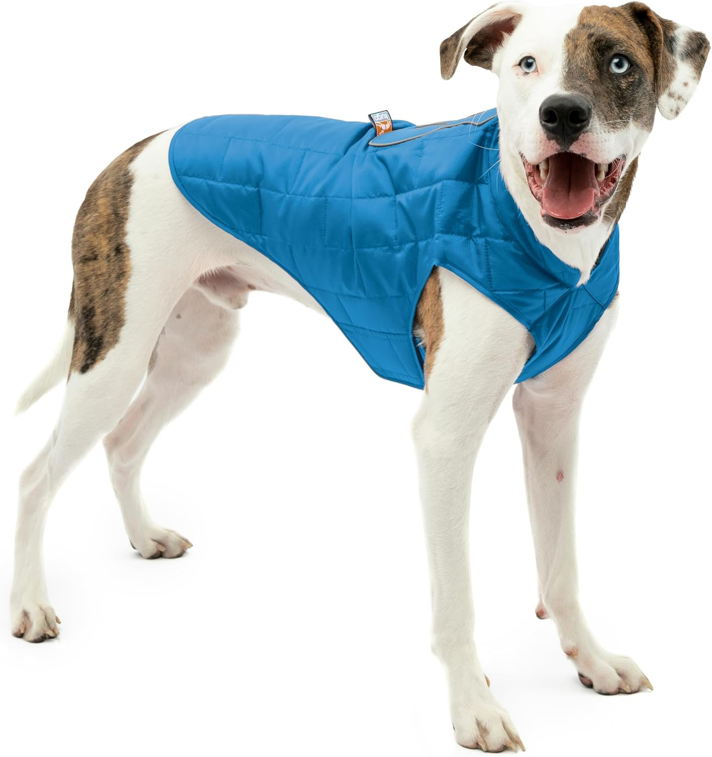 Kurgo Dog Jacket | Reversible Winter Coat for Dogs | Fleece Vest for Pets | Reflective | Wear with Harness | Water Resistant Loft Jacket | for Small Medium Large Pets (Red/Grey, Large)