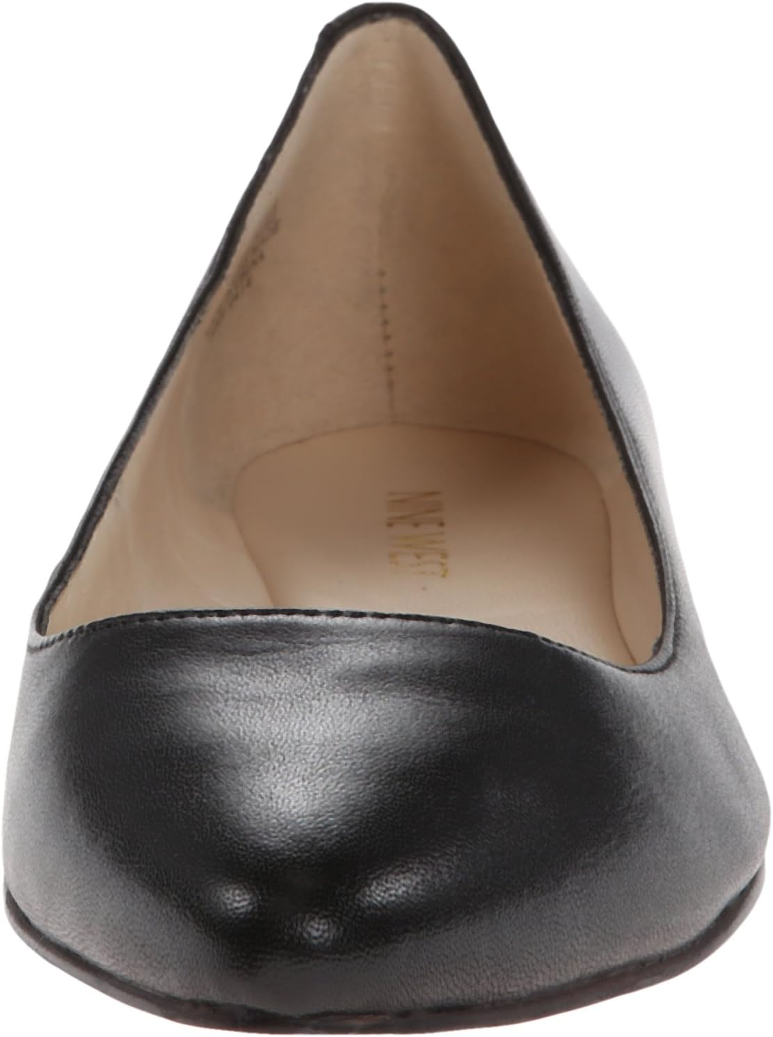 NINE WEST Womens Speakup Pointy Toe Slip on Ballet Flat, Black, 7.5 image number 1