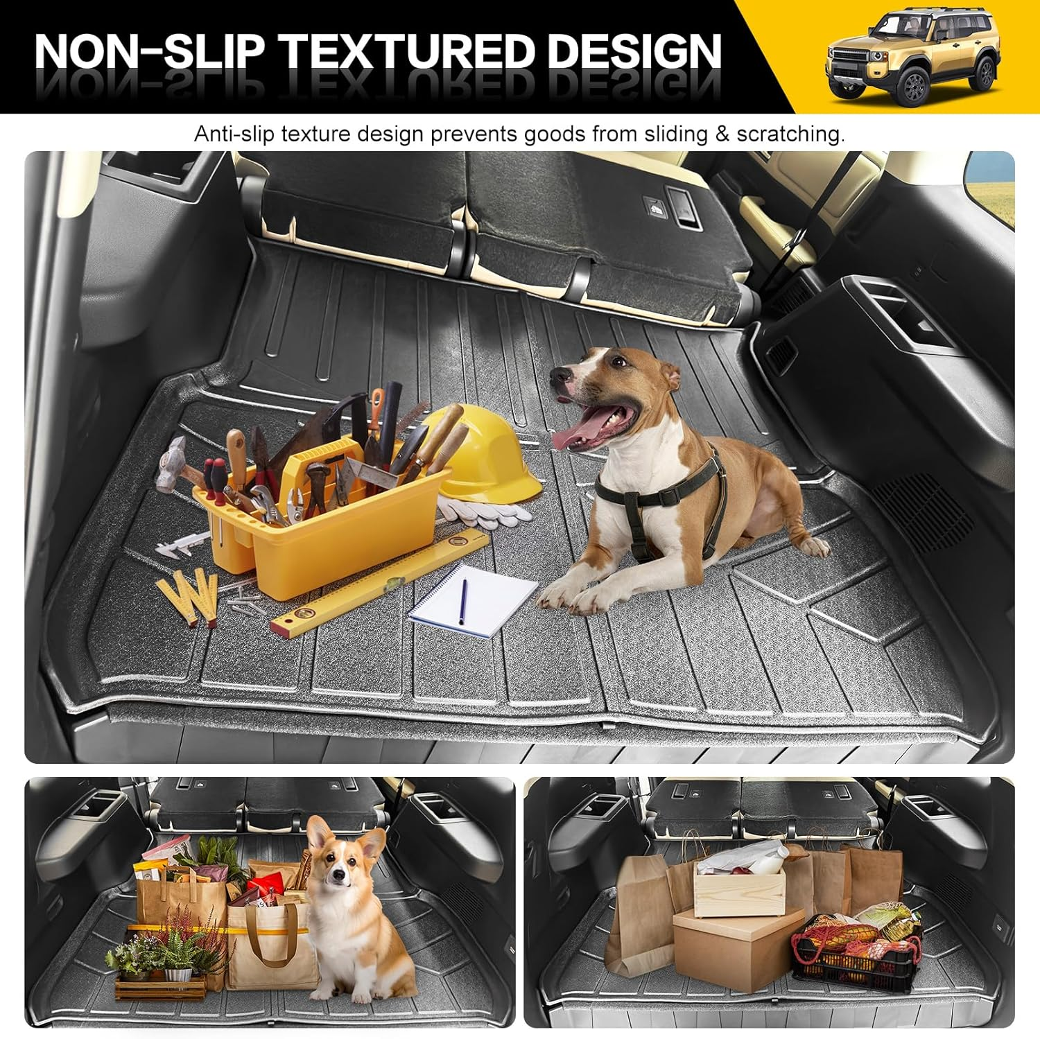 JTYZSM Trunk Mat for 2024 2025 Toyota Land Cruiser Prado 250 LC250 5 Seat Rear Cargo Mat All Weather Protector Cargo Liner for 24-25 Toyota Land Cruiser 250 Accessories image number 1