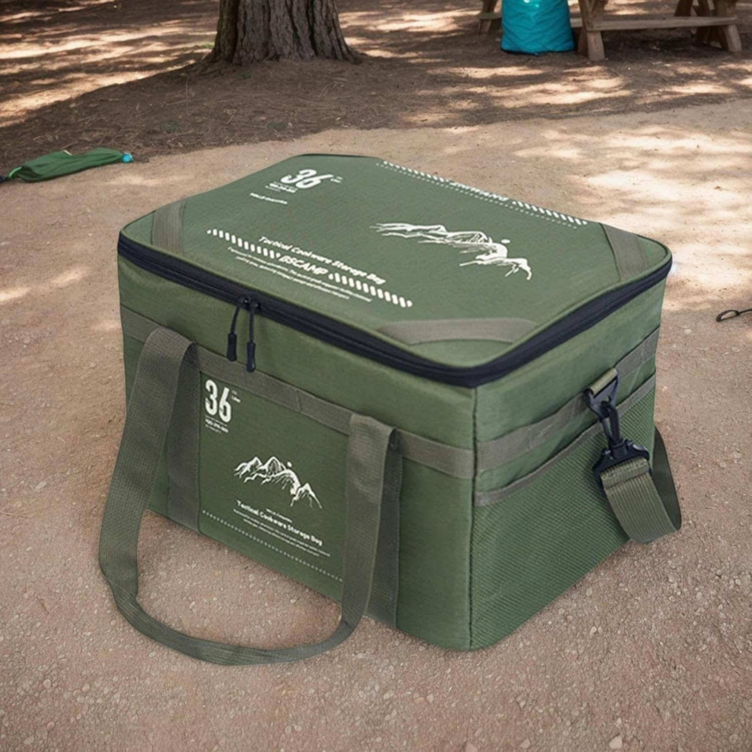 Rrlihjgu Hiking Bag - Cooking Utensil Organizer for Backpacking,36L Hiking Cooking Utensil Organizer with Tabletop for Beach Backpacking Survival Enthusiasts Family Picnic Mountain Climbing image number 3