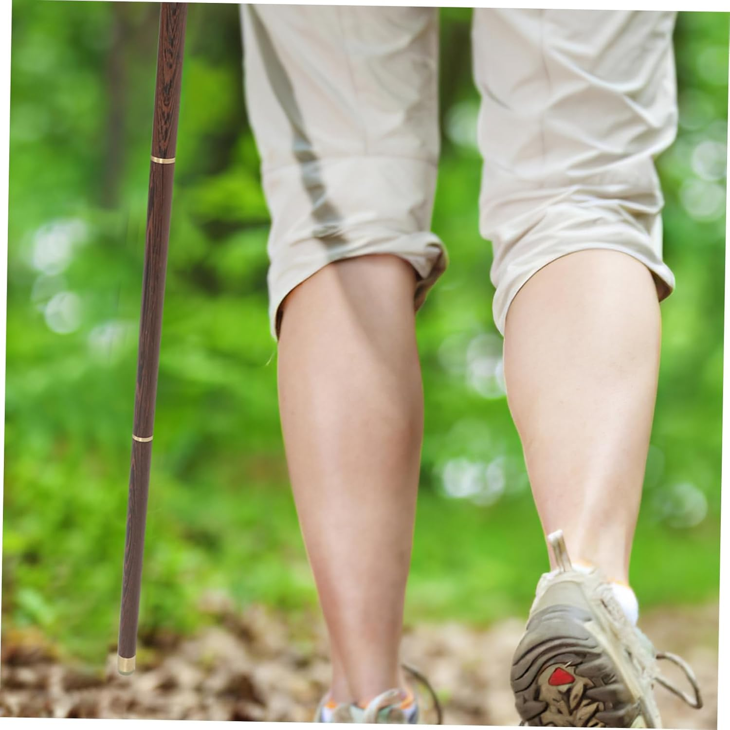 Healvian Collapsible Walking Stick for Men Portable Senior Walking Cane Comfortable Grip for Hiking Trekking image number 1