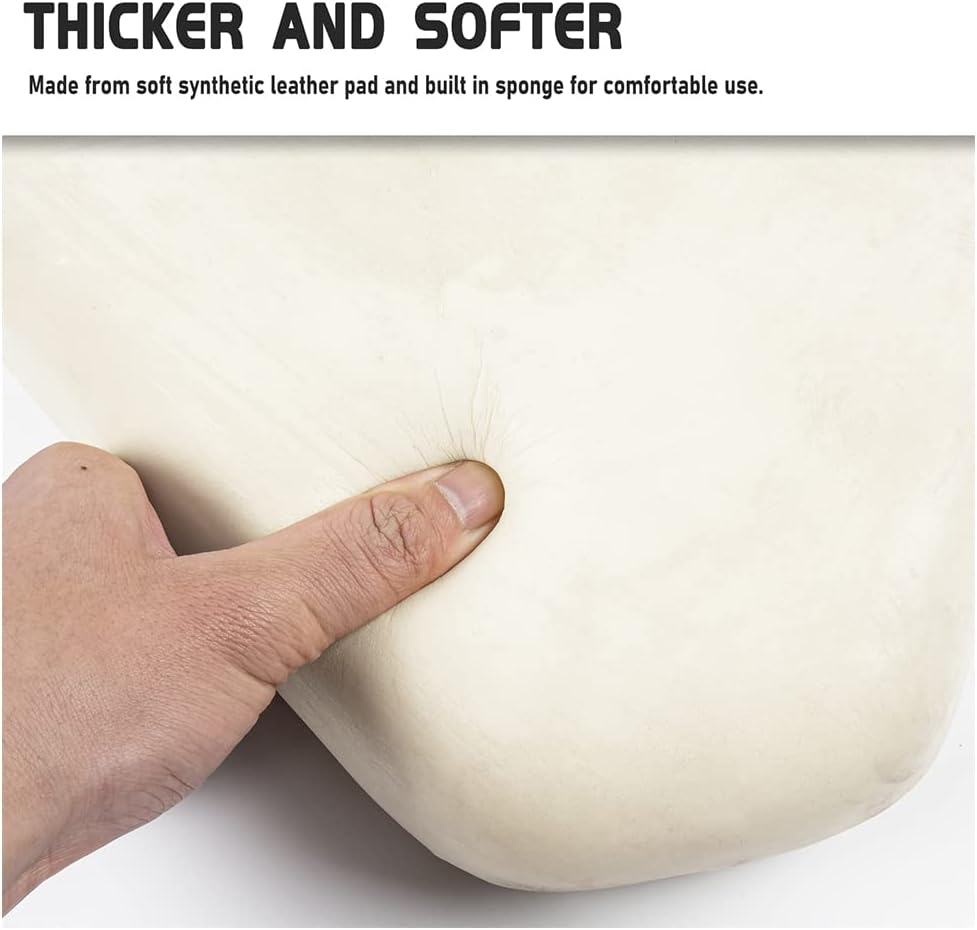 Motorcycle Cruiser Replacement Seats Front Driver Rider Seat Cover Cushion Saddle Pad Soft Leather for H.Onda Rebel CMX 500 300 CMX300 CMX500 Rebel500 2017 2018 2019 2020 2021 2022 2023 (Front-Black) - Rear-Black image number 6