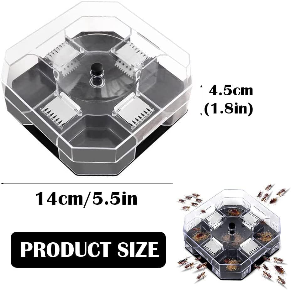 Plastic Cockroach Trap Box Roach Catcher Trap, 1Pc Plastic Cockroach Pests Catcher Box,Reusable Roach Trap Cockroach Catcher Trap Roach Trap Cockroach Trap Box,Plastic Roach Trap Box Cockroach Killer image number 3