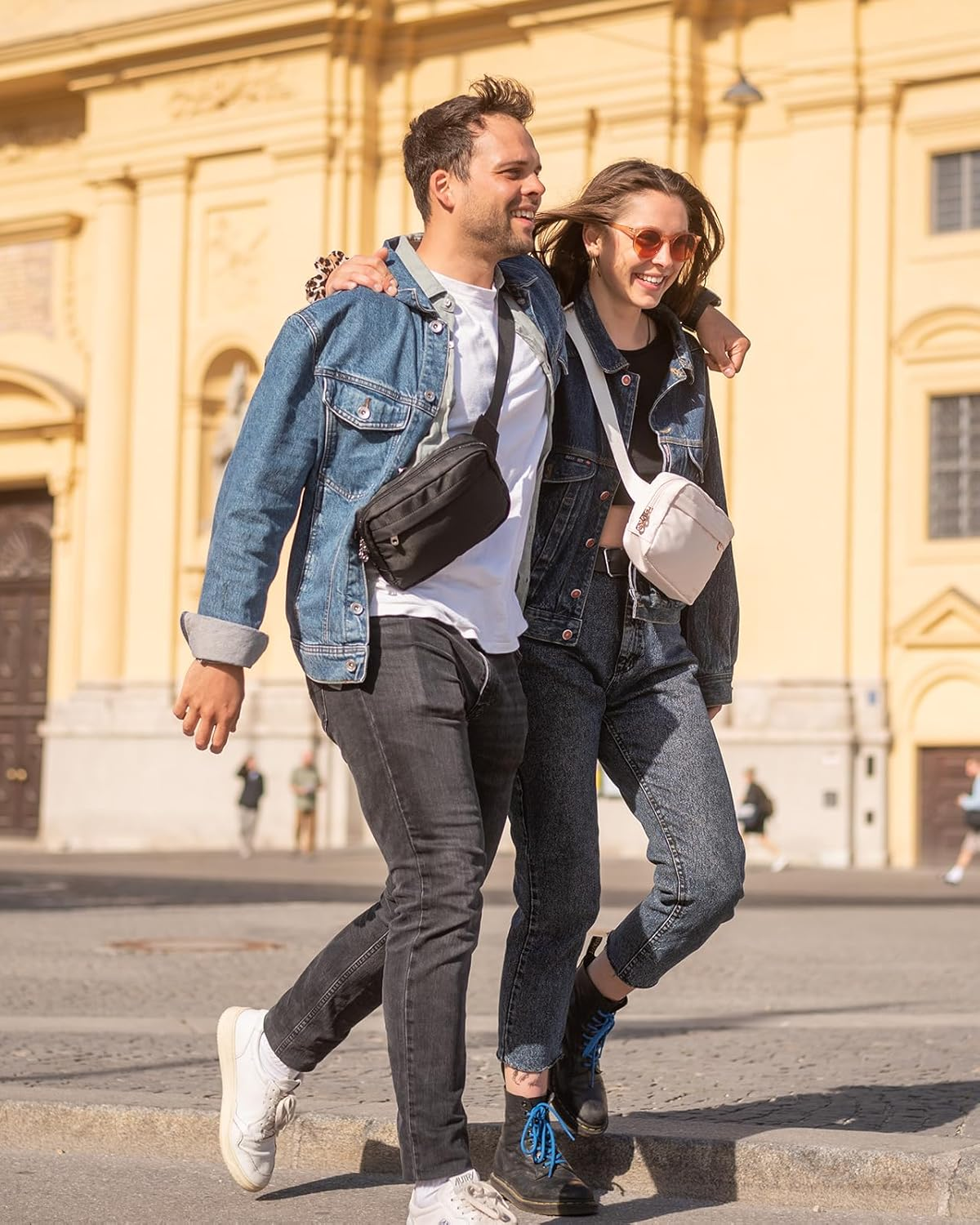 WATERFLY Fanny Pack Waist Bag: Belt Bag for Women Men Crossbody Bags Theft Fashion Waist Packs for Hiking Running Travel Walking, Black, Small, Belt Bag image number 3