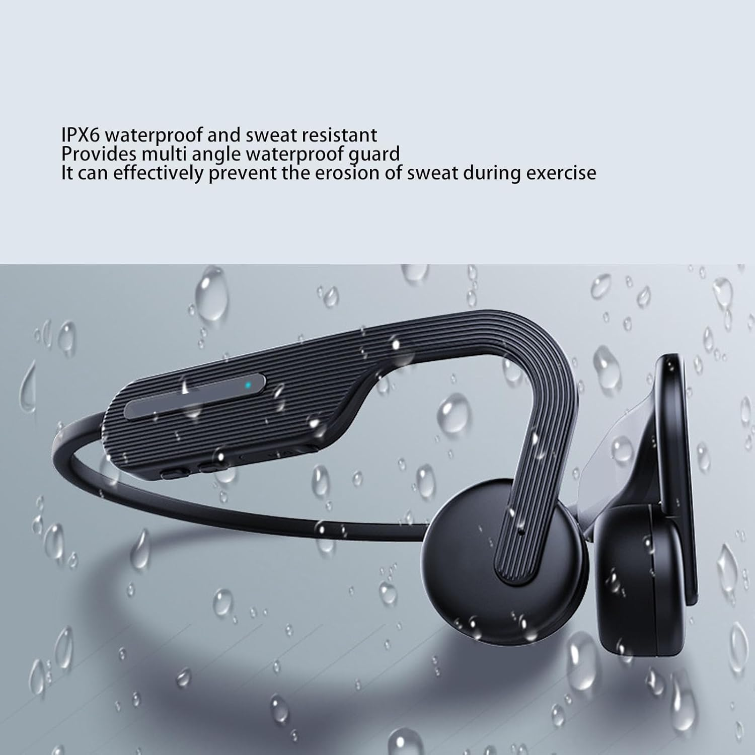 Bone Conduction Headphone with Open Ear Design, ENC Noise Reduction and IPX6 Waterproof for Running, Cycling, Working image number 5