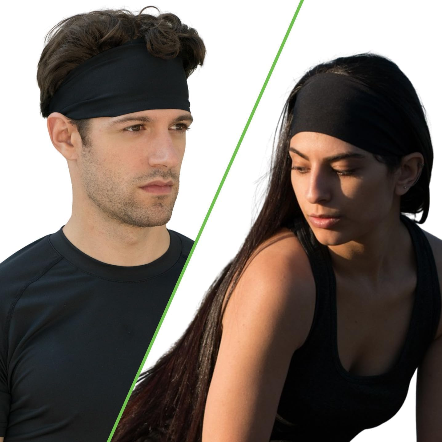 Workout Headbands for Men and Women, Moisture Wicks Sweat Band Headbands Non Slip, Running Headband for Yoga, Gym Workout, Sports image number 1