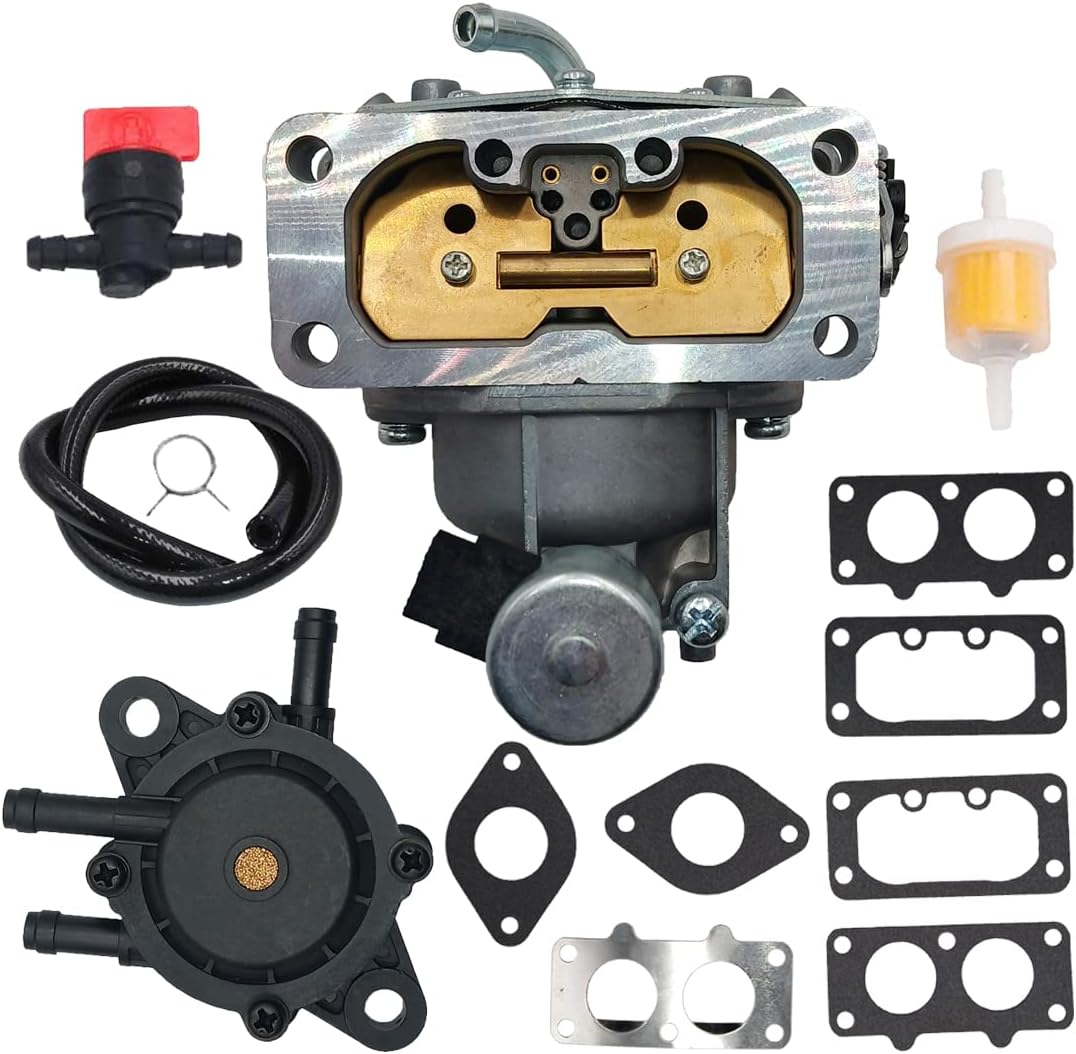 Carburetor Fit for Kawasaki FH721V FH641V FH601V FH661V FH680V FX801V 22HP Engine Carb with Fuel Pump Gaskets Replaces 15004-0757 15003-7094 15004-1005 15004-1010 15004-0763 15003-0940 image number 1