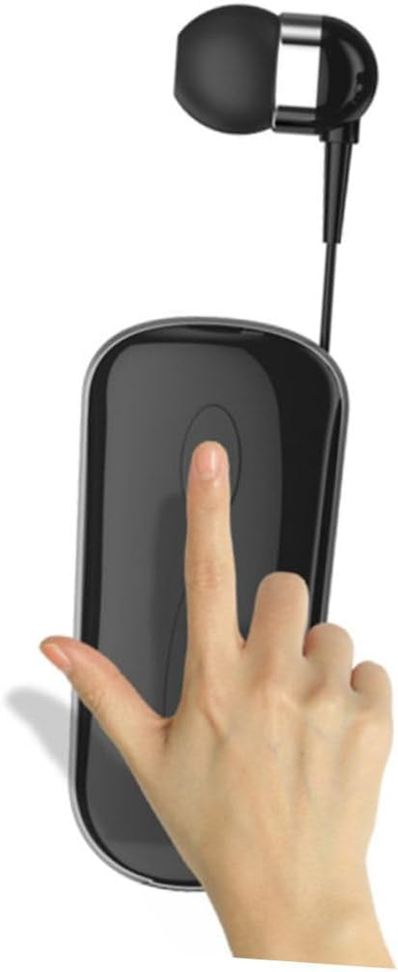 Happyyami Retractable Wireless Headphone Earpiece Clip-Style Headset for Sports Earphones Listening image number 4