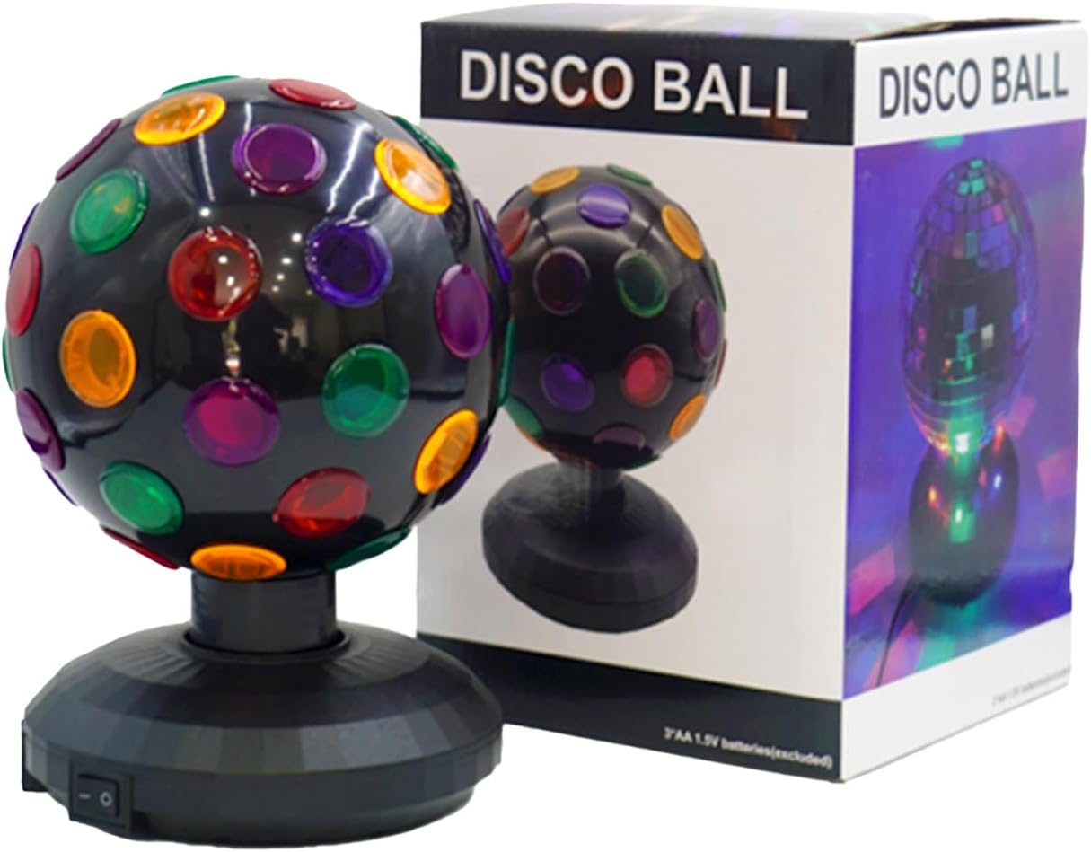 Zycolor 360&deg; Rotating Disco Ball Light with Strobe & Multicolor Modes - Usb/Battery Powered Party Lights for DJ, Xmas, Bar Decor (Black) image number 5