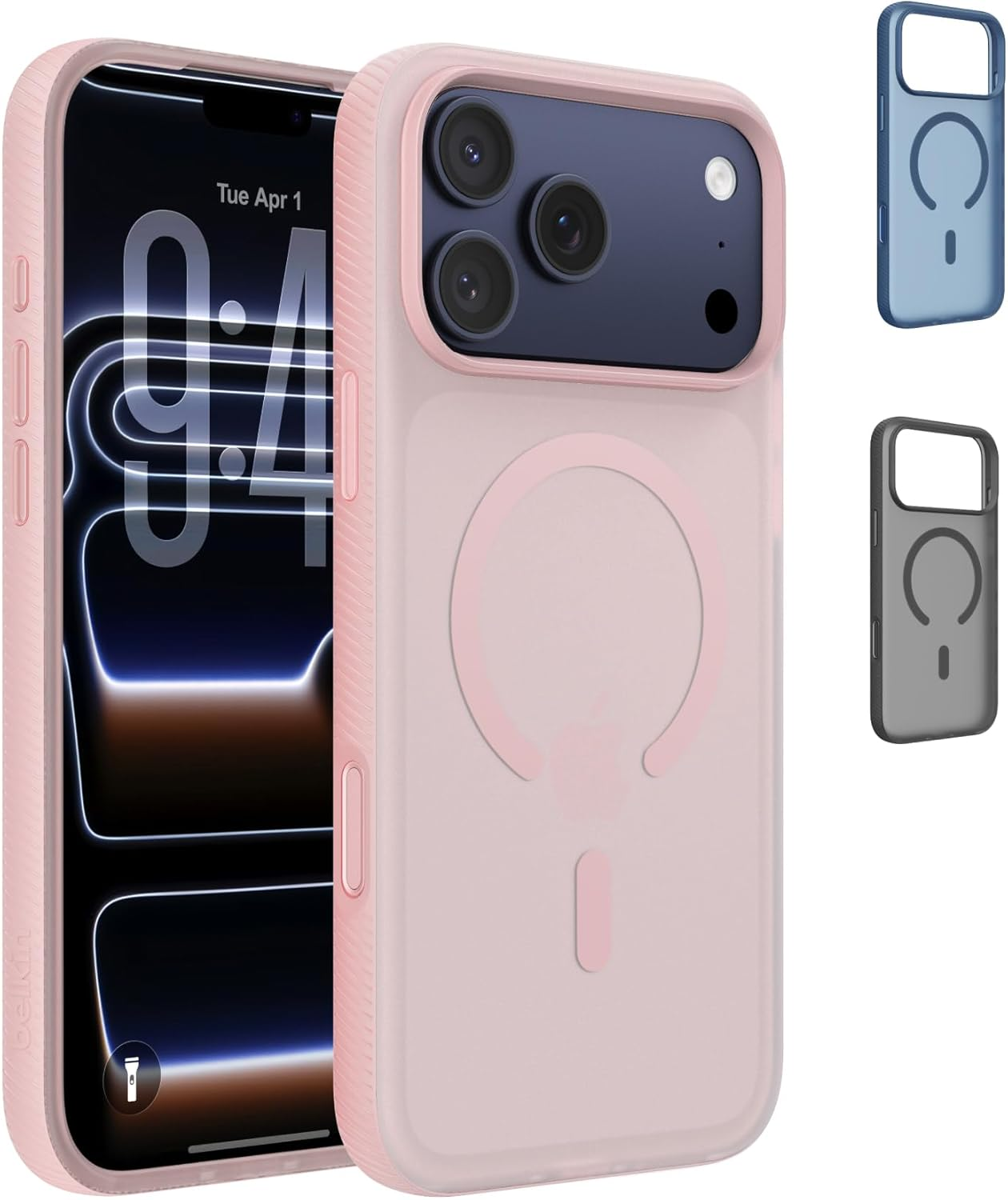 Belkin Sheerforce Grip Iphone 17 Case, Magsafe Compatible Mobile Phone Case with Non-Slip Edges, Iphone Protective Case, Magnetic, Transparent, Thin and Shockproof - Green image number 2