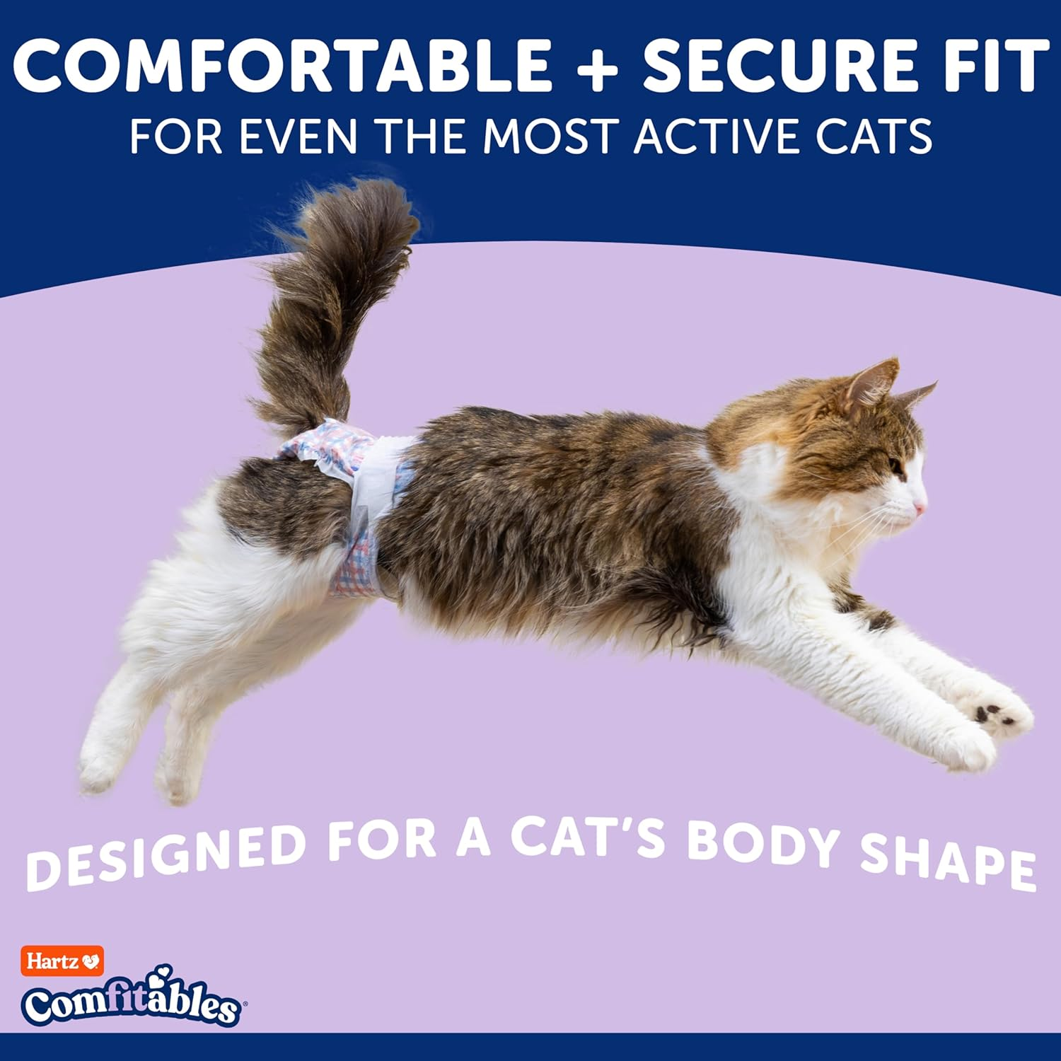 Hartz Disposable Cat Diapers, Easy to Put On, Comfortable & Secure Fit for 12 Hours Leak Protection, Multiple Sizes image number 1