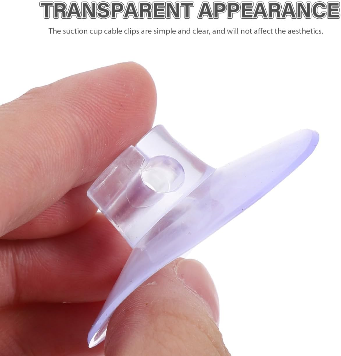 Clear Suction Cup Fixing Buckle Wire Holders, 20Pcs Suction Cup Cable Wire Organizer Light Holders,Cable Fixing Suction Cup Light Holders for Windows and USB Cable Holder image number 3