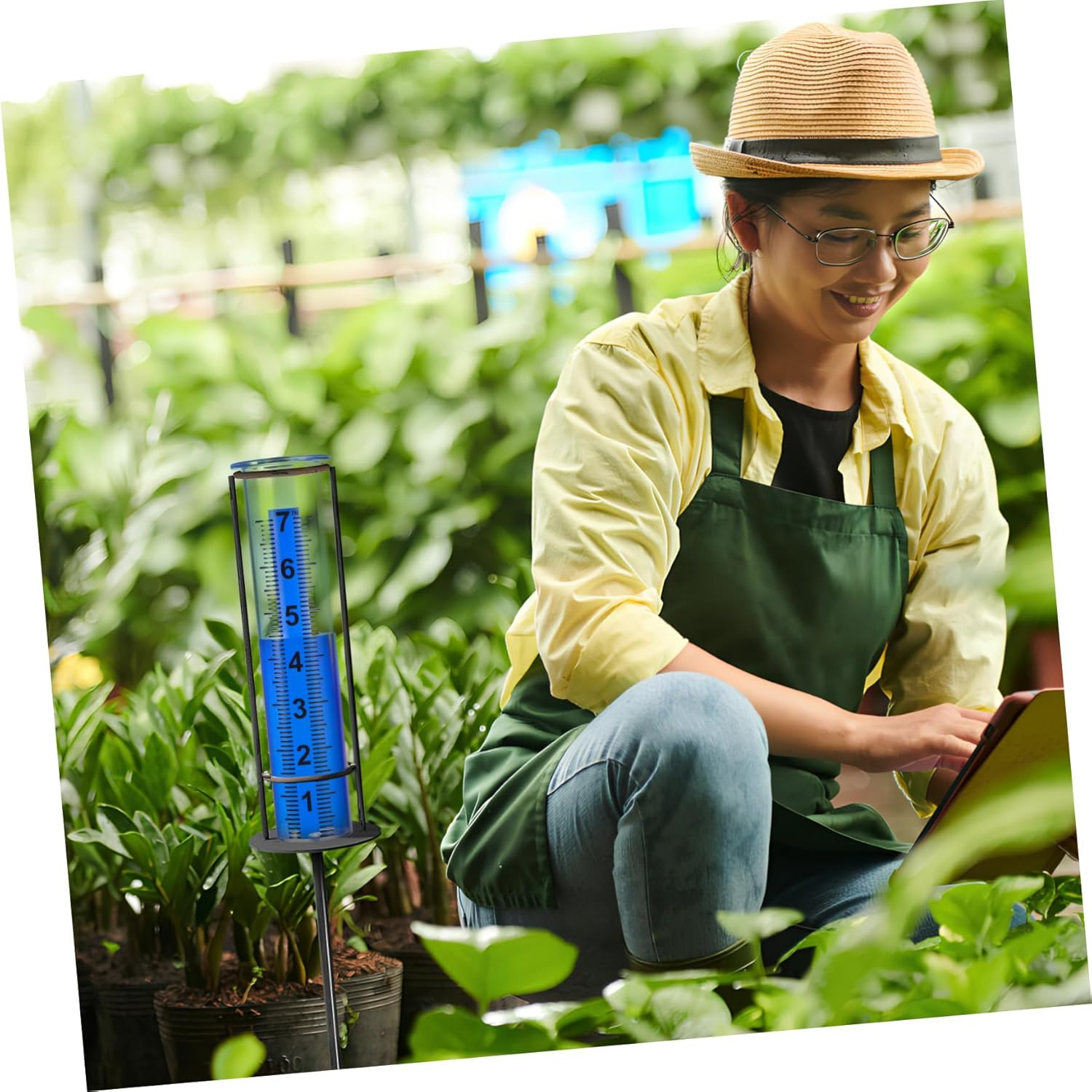 CLISPEED 2 Pcs Precision Plastic Rain Gauge Replacement Tubes with Clear Markings for Accurate Outdoor Rainfall Measurement in Gardens Lawns and Decks image number 2