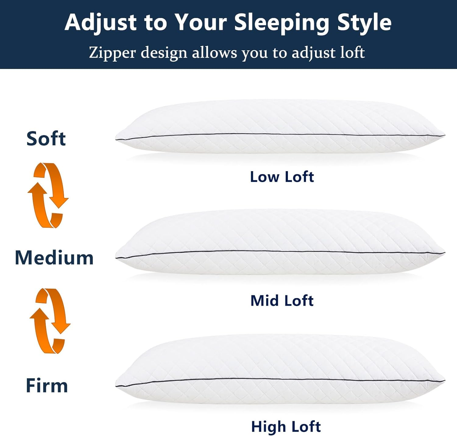 1 MIDDLE ONE Body Pillow, Cooling Memory Foam Body Pillows for Adults Sleeping, Long Pillow for Bed, Big Large Firm Full Body Pillow for Side Sleeper, 20X54 Inch, White image number 2
