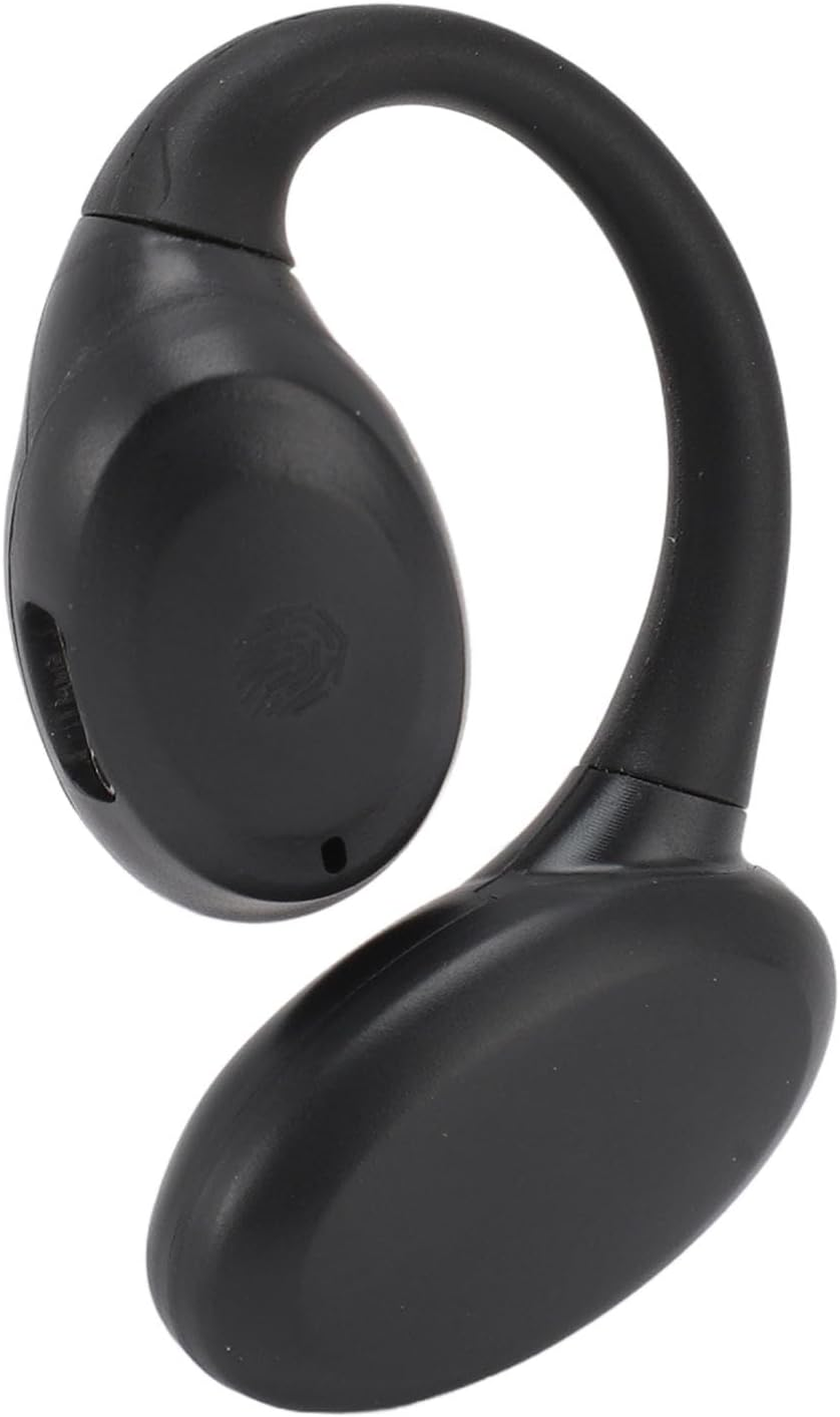 Wireless Bluetooth Earbuds, Open Ear Headphones with Membrane Speaker Unit, High Capacity Lithium Battery for Business, Sports, Running (Black) image number 2