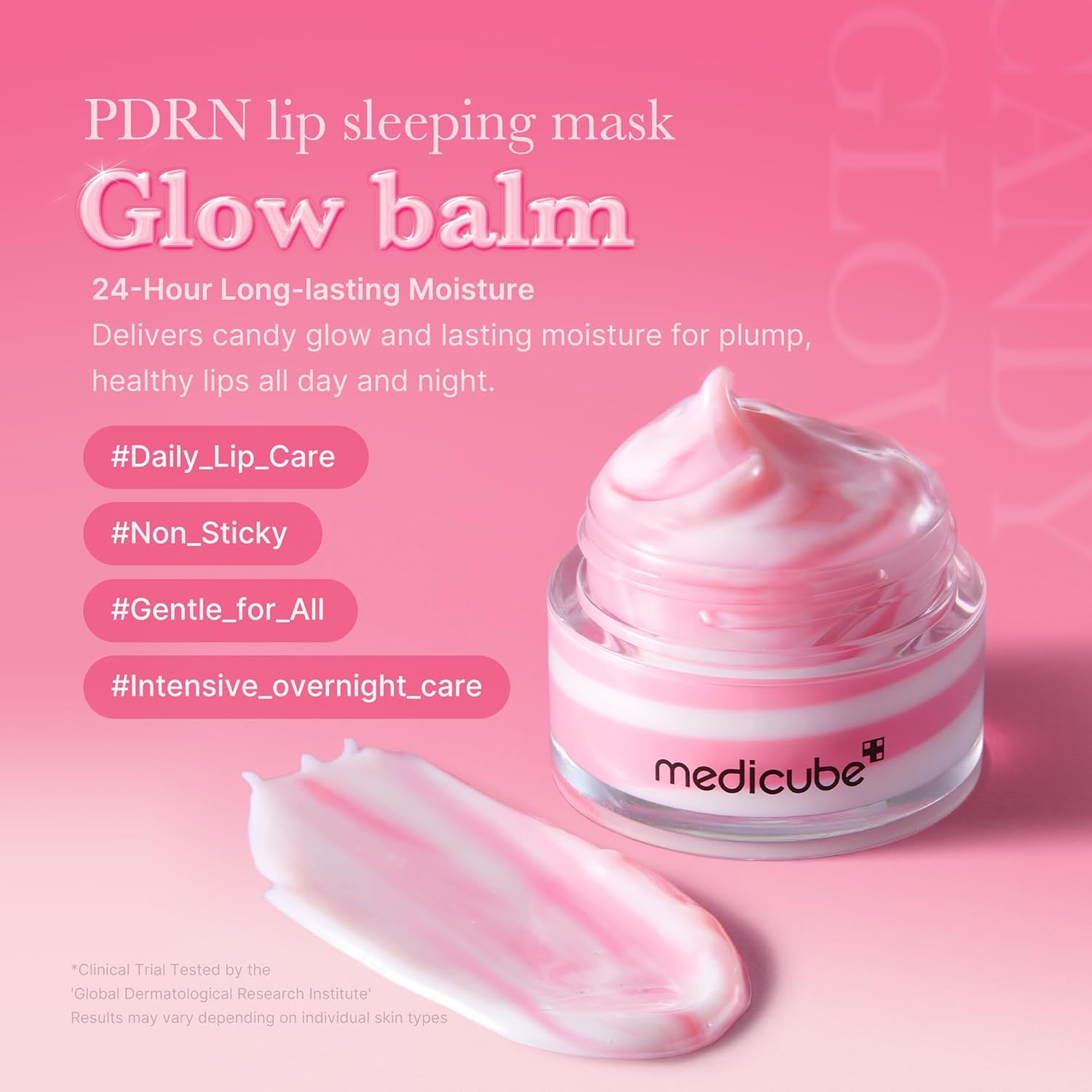 Medicube PDRN Lip Sleeping Mask Glow Balm | Salmon PDRN, Collagen, Shea Butter for Softer Lips, Long-Lasting Moisture, Overnight and Daily Lip Care, Korean Skincare 0.35 Oz. image number 2