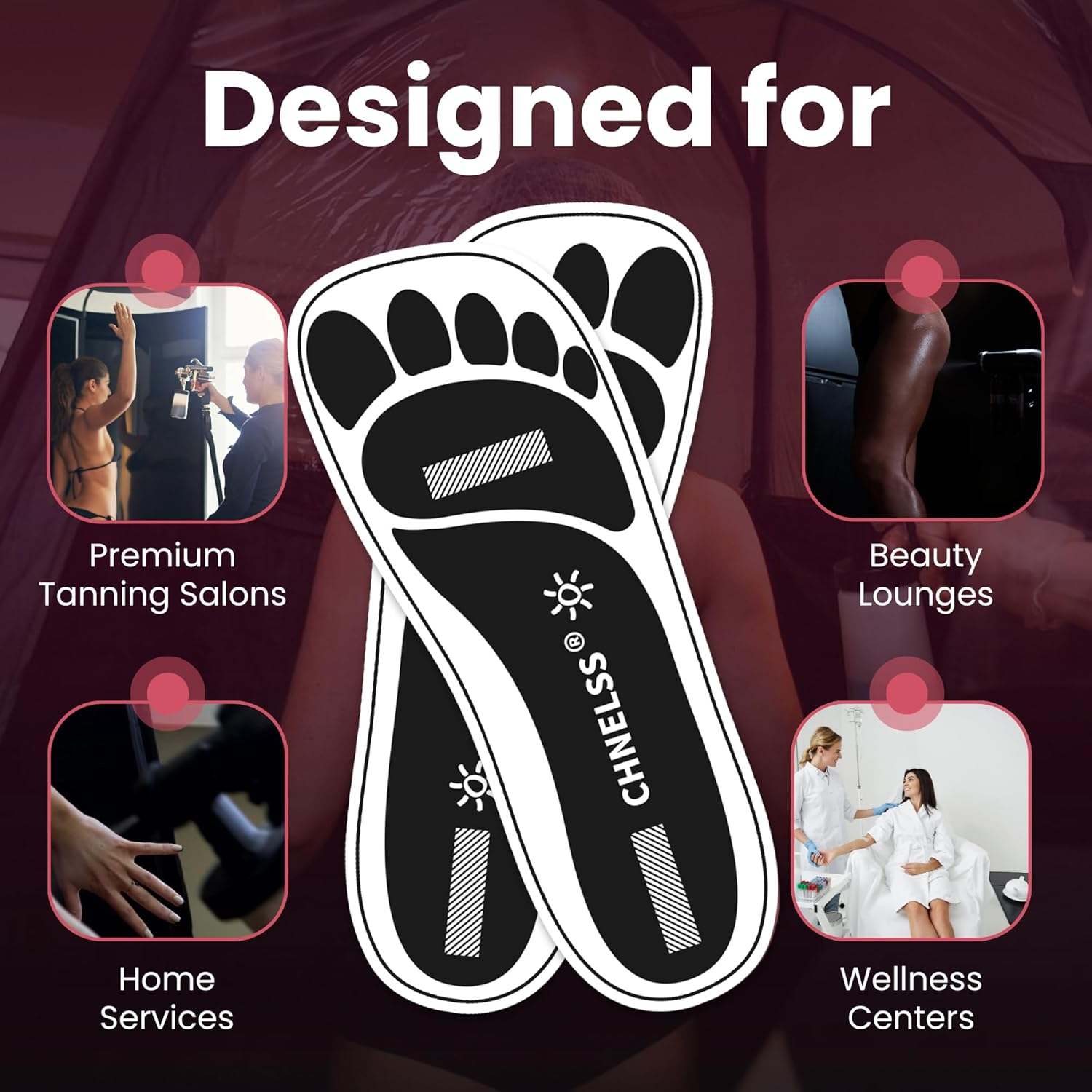 Black 120Pairs(240Feet)Disposable Spray Tanning Feet Pads for Hygienic Foot Protectors,Comfortable & Hygienic Spray Tan Pads Feet-Specifically for the Spray Tanning Industry or Salon,One Size-Non Slip image number 4