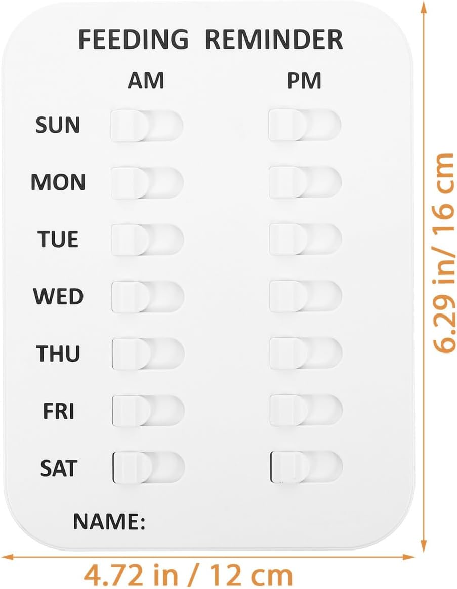 STOBOK 2Pcs Feeding Reminder Cat Feeding Chart Cat Feed Chart Dog Fed Sign Cat Necessities Dog Feeder Reminder Medication Reminder Tools Daily Indication Tool for Medicine and Food Tracking image number 6