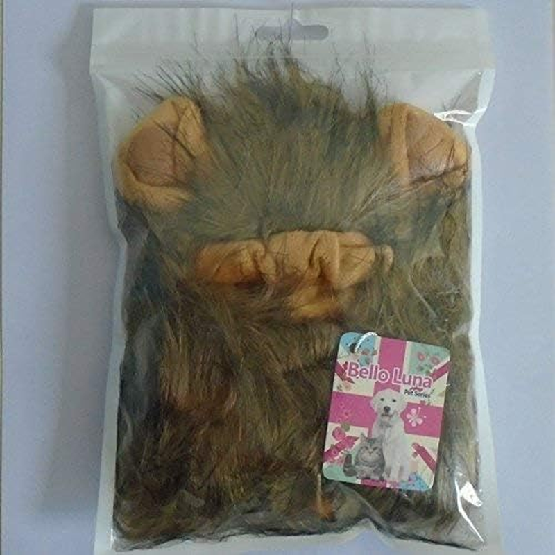 Bello Luna Lion Mane Wig for Dog and Cat Costume Pet Adjustable Washable Comfortable Fancy Lion Hair Dog Clothes Dress for Halloween Christmas Easter Festival Party Activity image number 2