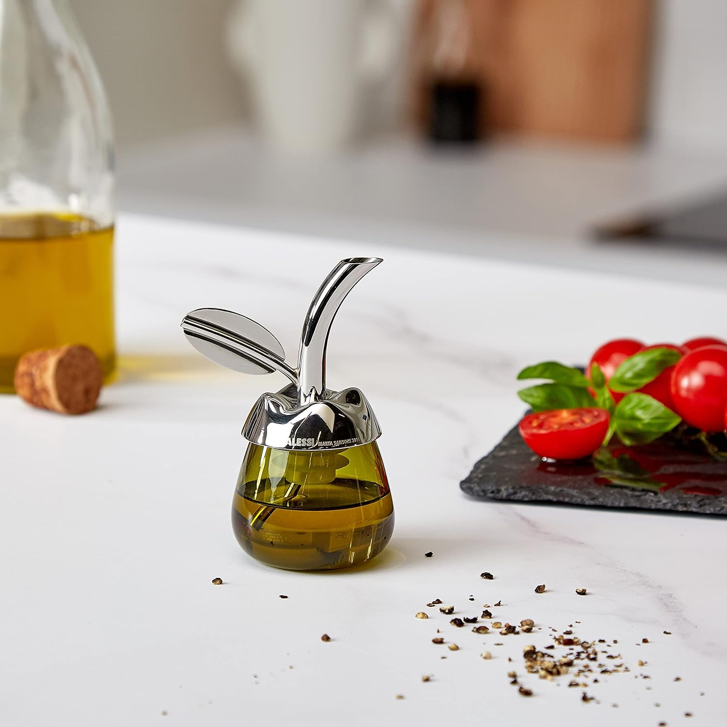 Alessi Fior D'Olio (フィオール・ドーリオ) Oil Taster, Silver image number 1