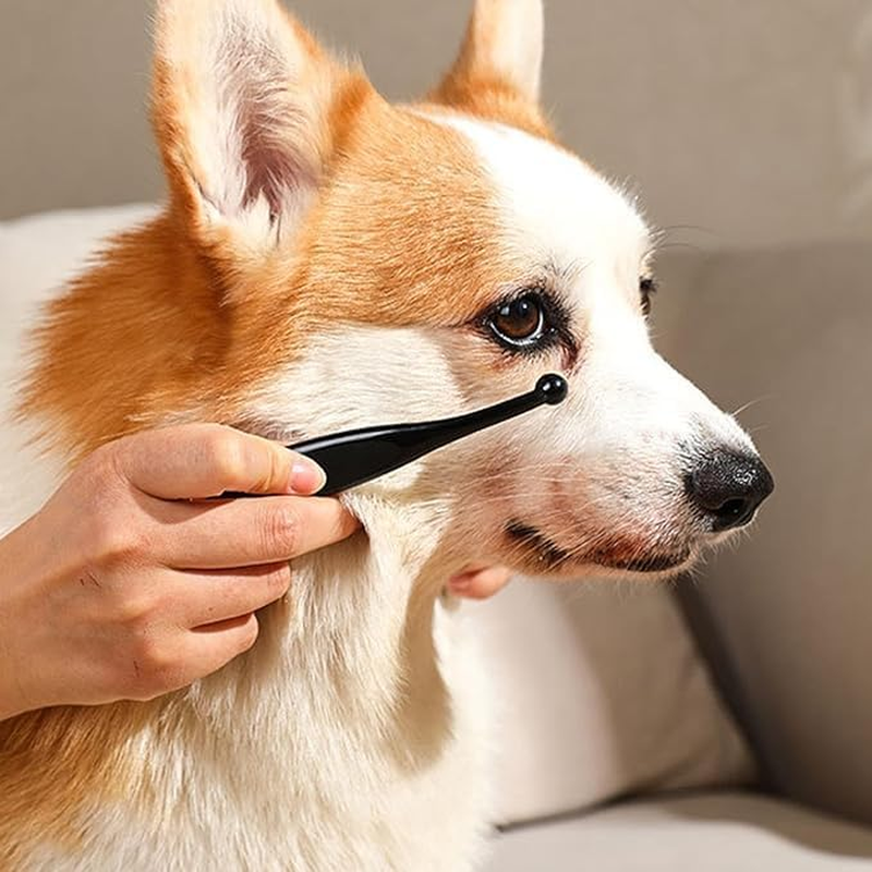 Tear Stain Remover Comb Dog Eye Grooming Comb Soft Bristles Dog Eye Cleaning Brush Pets Grooming Comb for Small Pet Cat Dogs Removing Crust Mucus image number 3