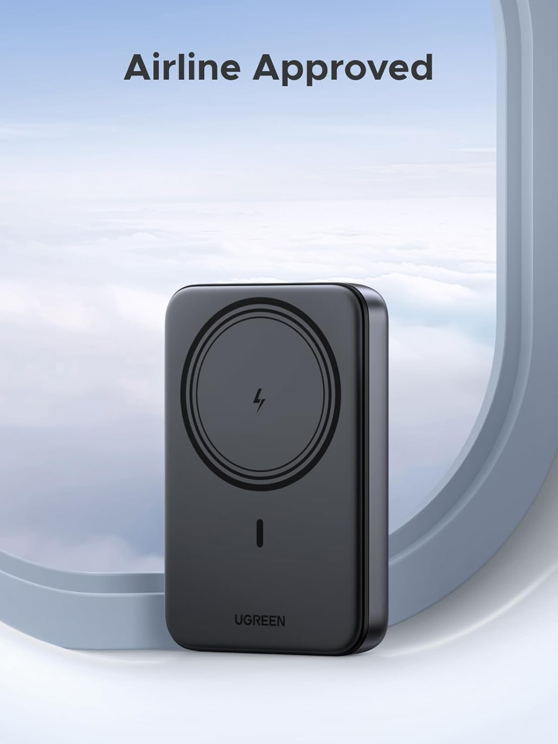 UGREEN Magsafe Power Bank 10000Mah Wireless Portable Charger 20W PD Fast Charging Magnetic Battery Pack Powerbank Compatible with Iphone 17 Pro Max/Iphone Air/16 Plus/15/14/13/12 Series, Black - Black image number 3