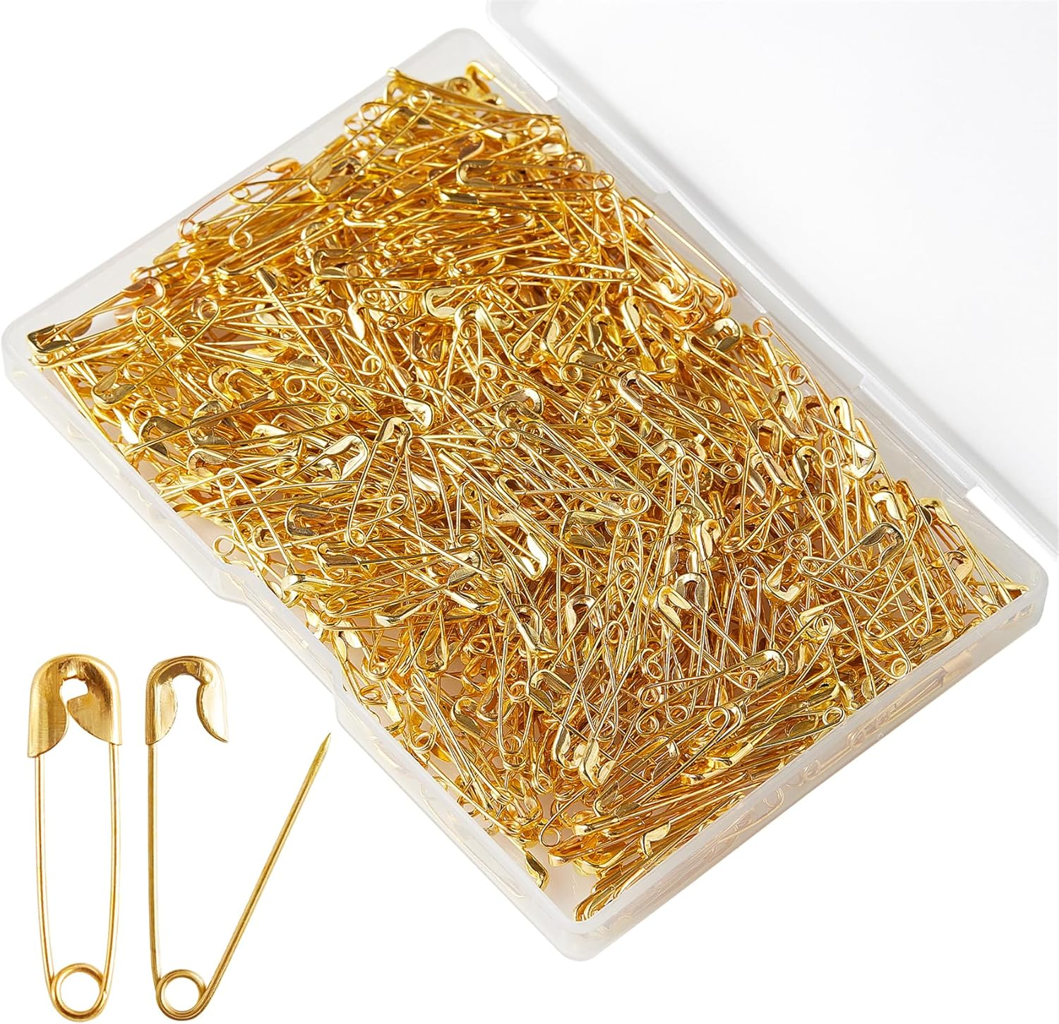 19Mm Mini Safety Pins - Pack of 200Pcs Small Gold Safety Pins- Versatile Clothing Tag Pins for Repair, Crafting & Fashion Accessories Making in a PP Box image number 4